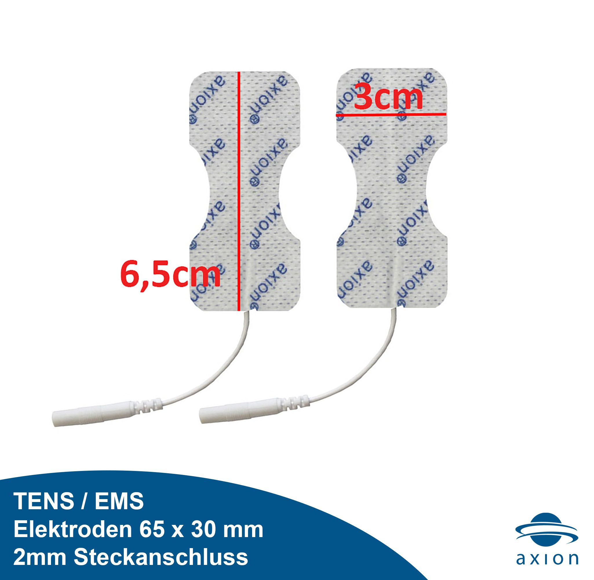 axion® selbstklebende Elektrodenpads 6.5 x 3 cm – passend zu axion, Prorelax, Promed, etc.