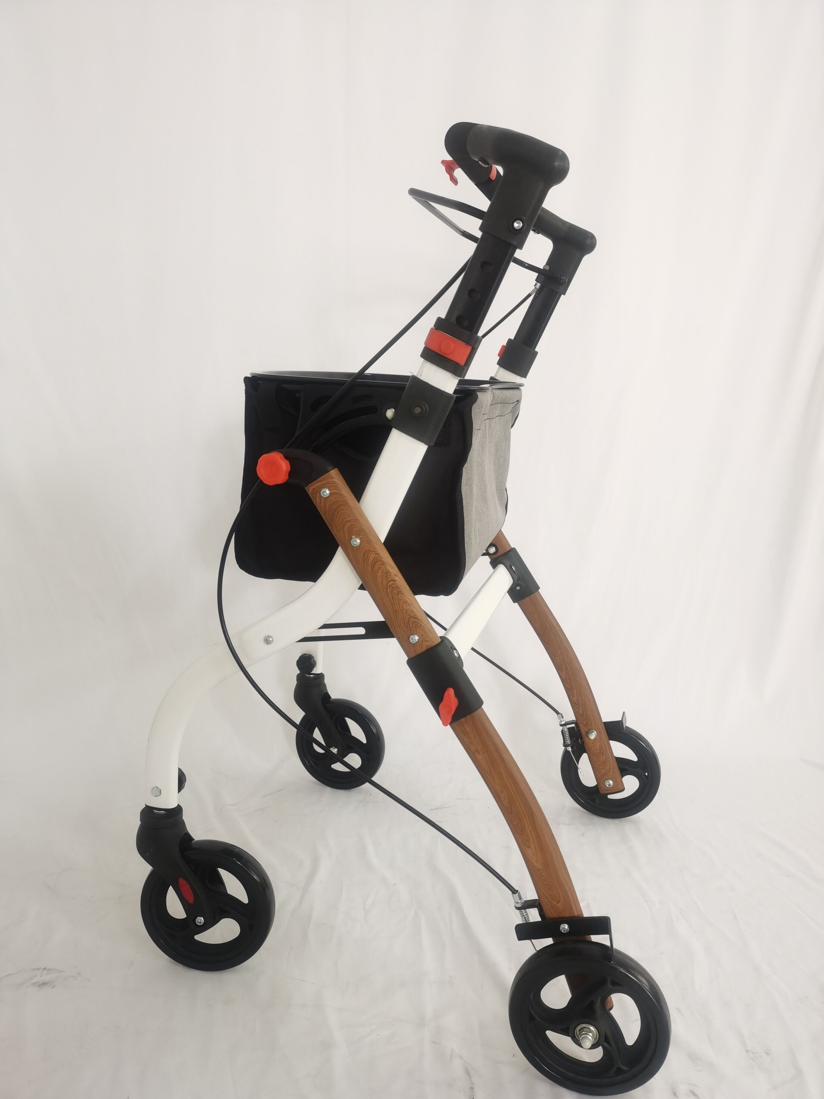 ANTAR Indoor Rollator Halbholz mit einstellbarer Griffhöhe inkl. Korb