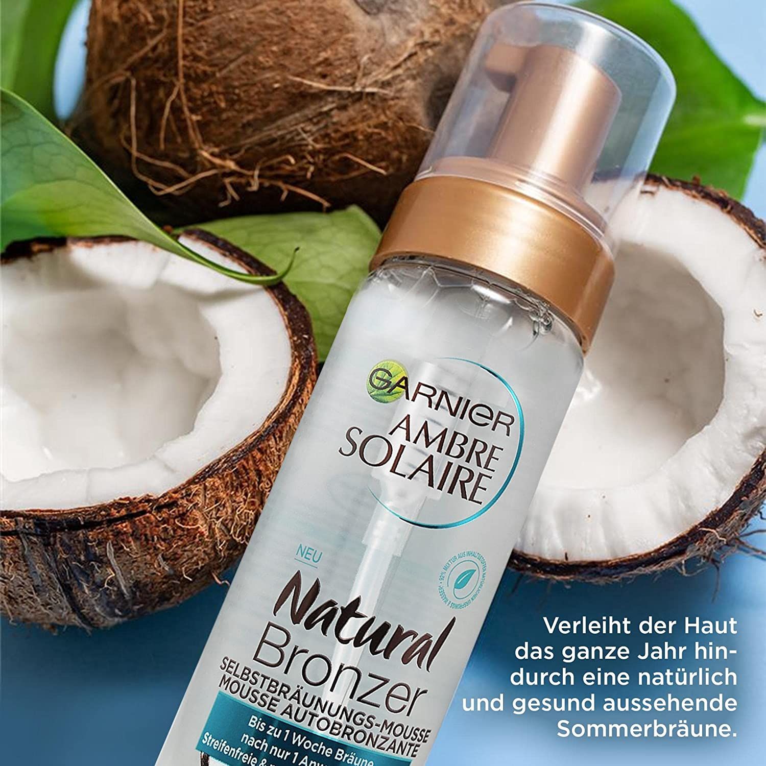 Garnier Selbstbräunungsmousse, Pflegender Selbstbräuner für eine natürliche und fleckenfreie Bräune