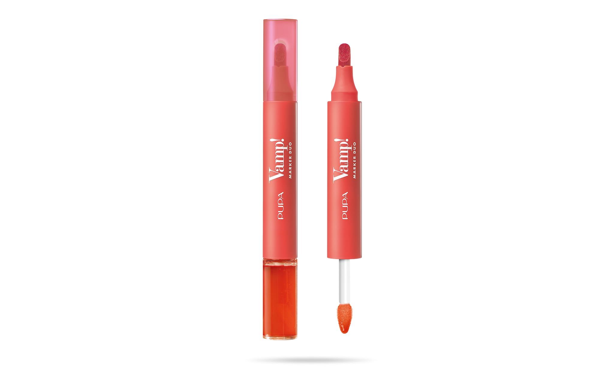 Pupa Vamp! Marker 3‑in‑1 Lippenstift + Gloss Duo, 007 Red Potion