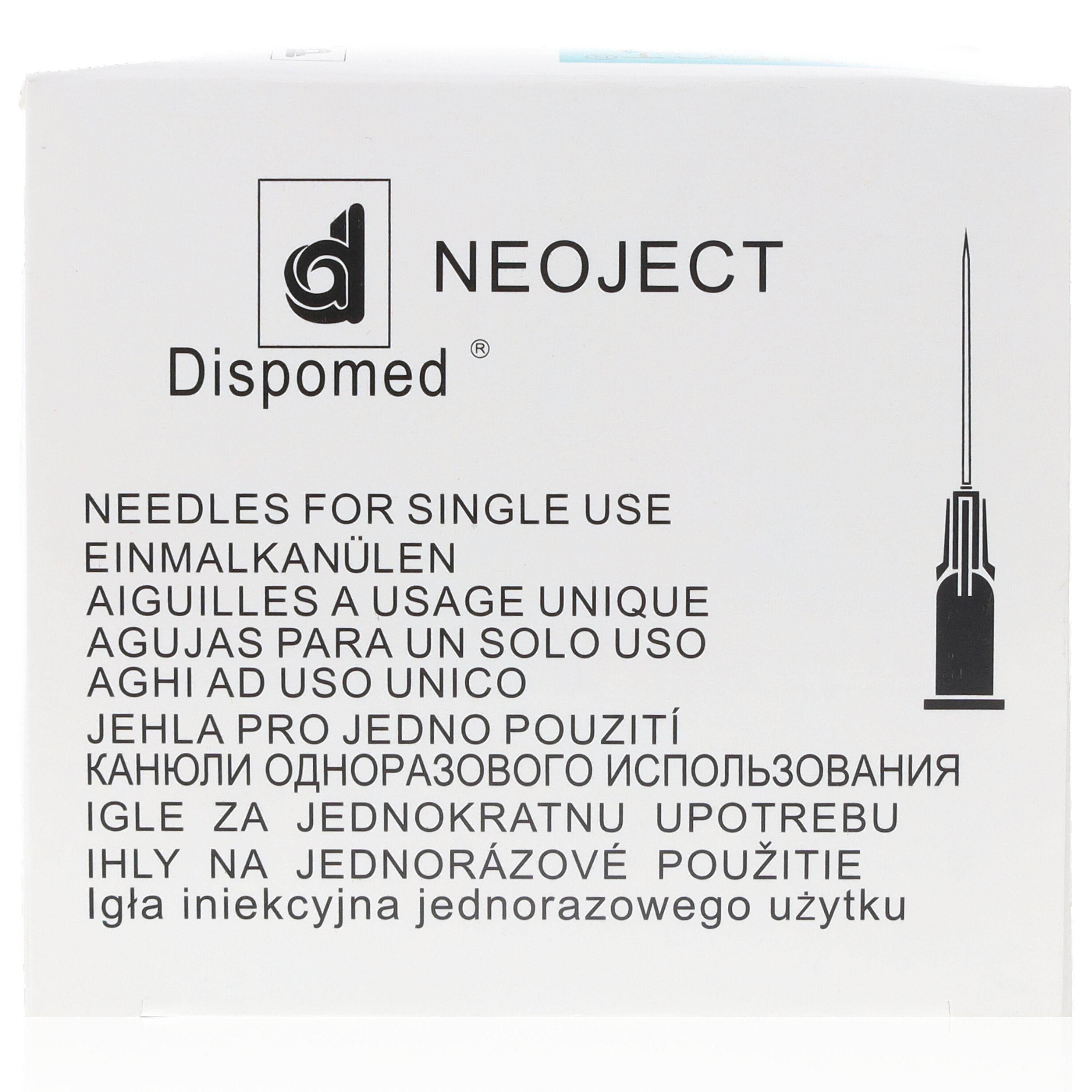 NEOJECT® Kanülen. Einzelgebrauch. Nadel mit schwarzem Konus.