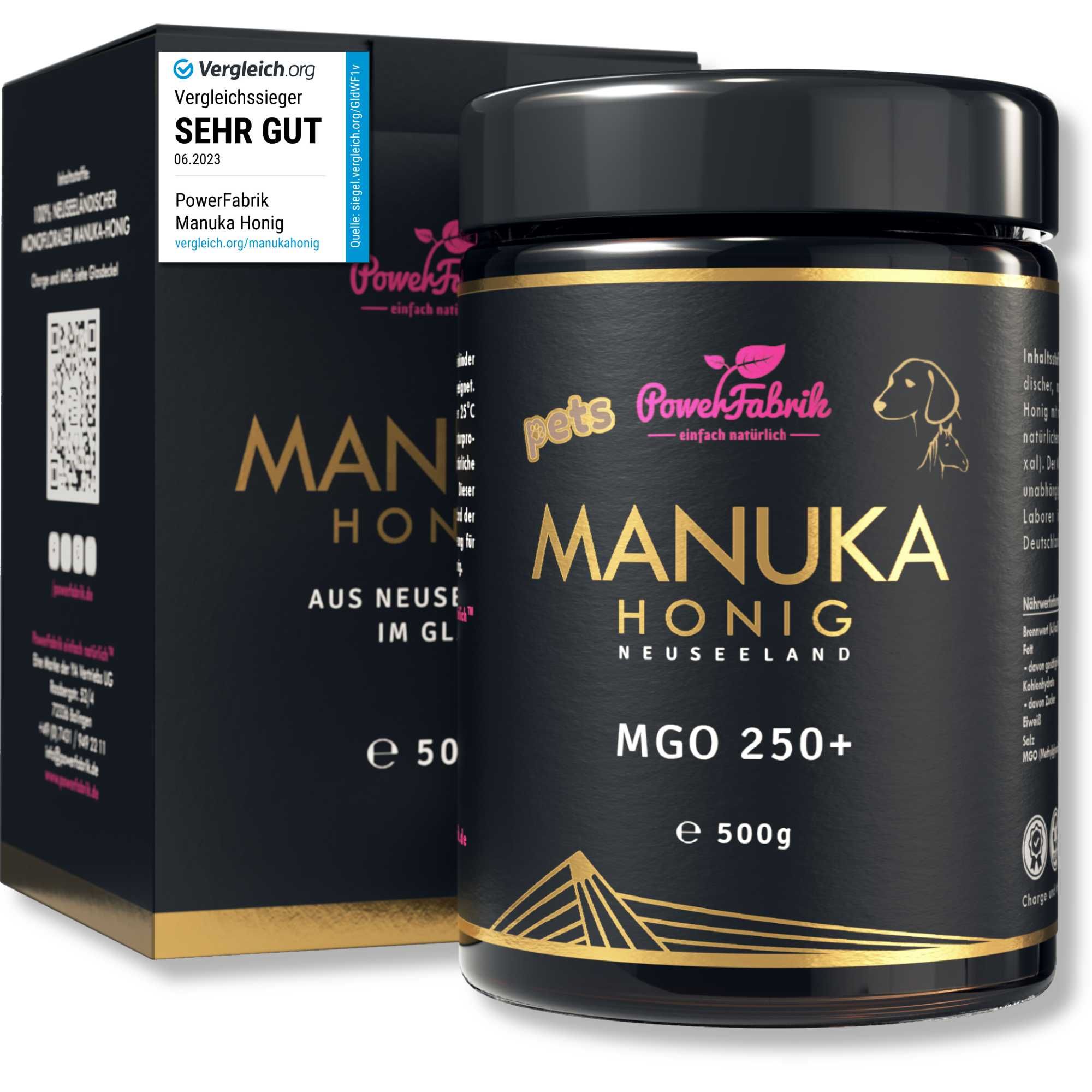 PowerFabrik Manuka Honig für Tiere, MGO 250+