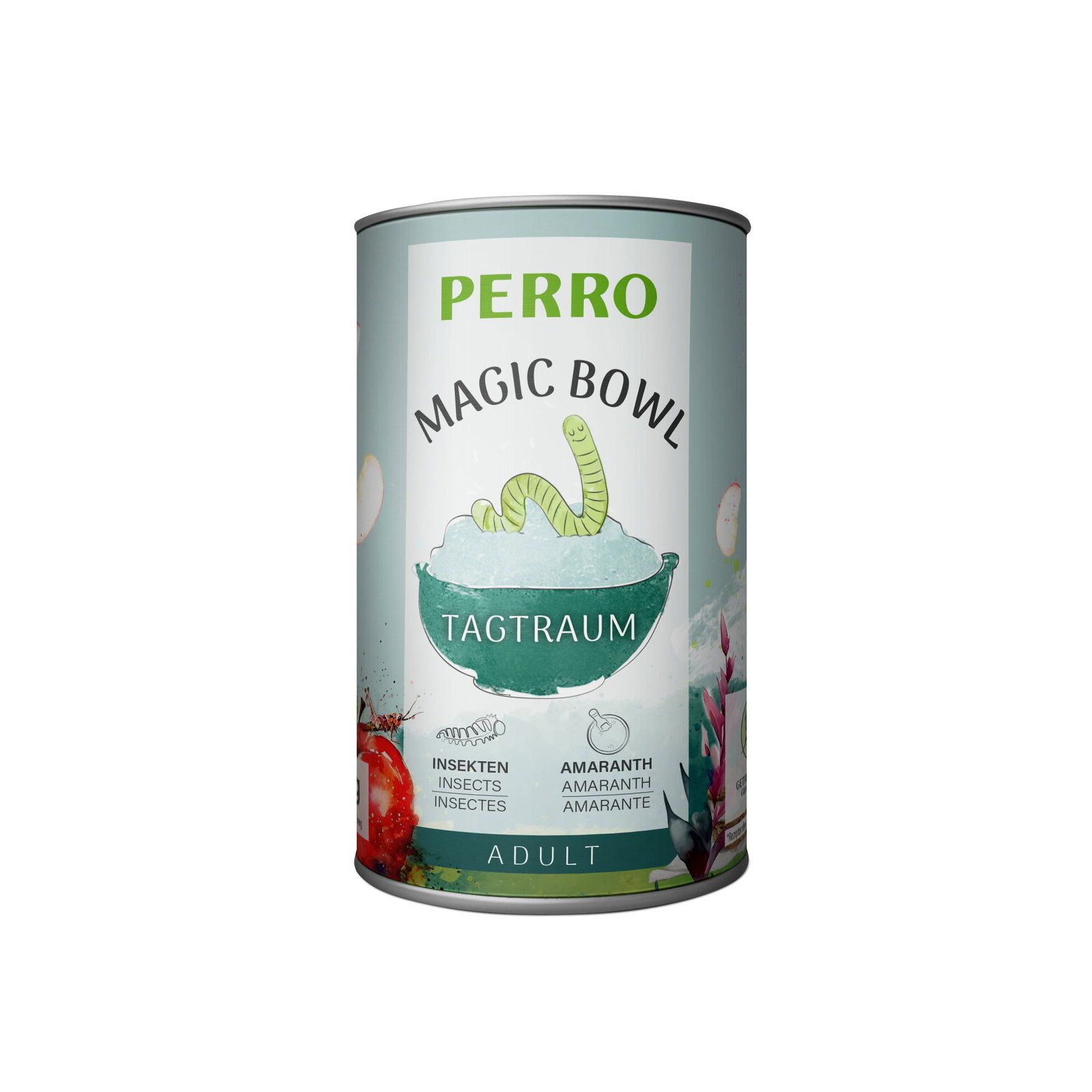 PERRO Magic Bowl Tagtraum Insekten - Amaranth & Apfel Adult - Nassfutter für Hunde