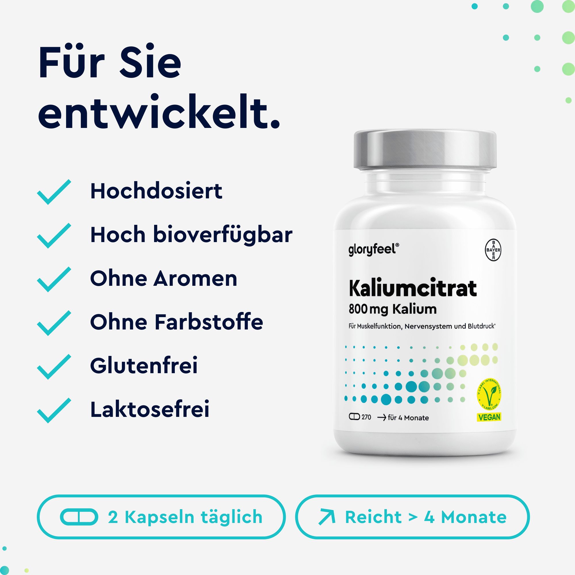 gloryfeel® Kalium Kapseln