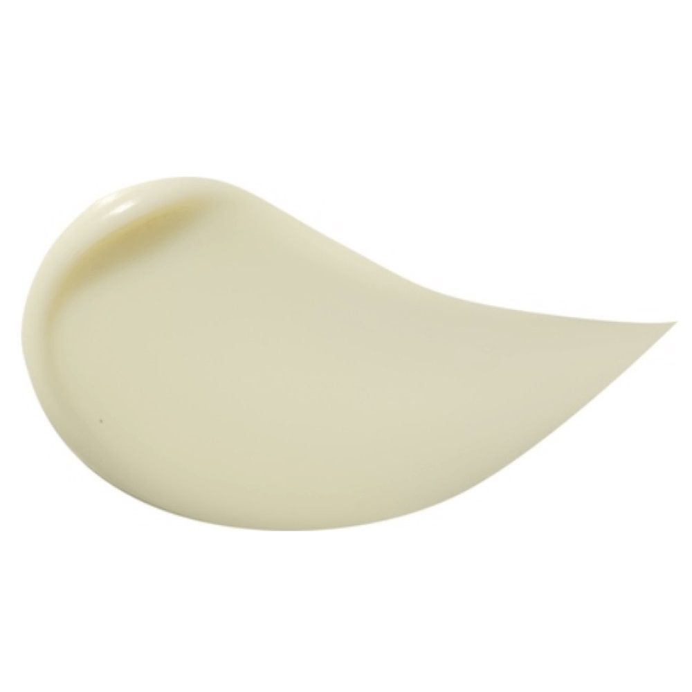 Creme-Ausstrich in Tropfenform. Farbe: hellgelb. Keine weitere Beschriftung oder Verpackung sichtbar.