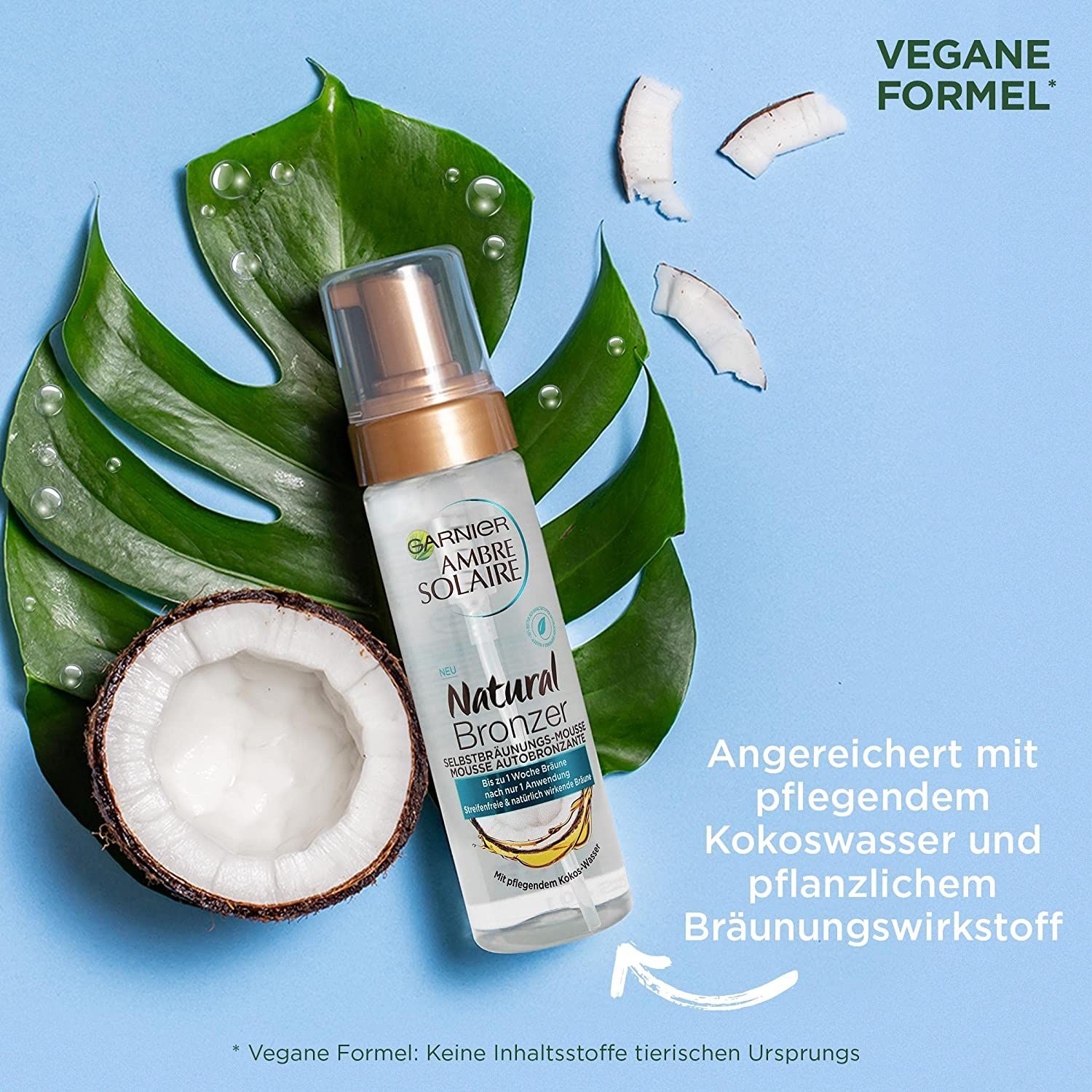 Garnier Selbstbräunungsmousse, Pflegender Selbstbräuner für eine natürliche und fleckenfreie Bräune