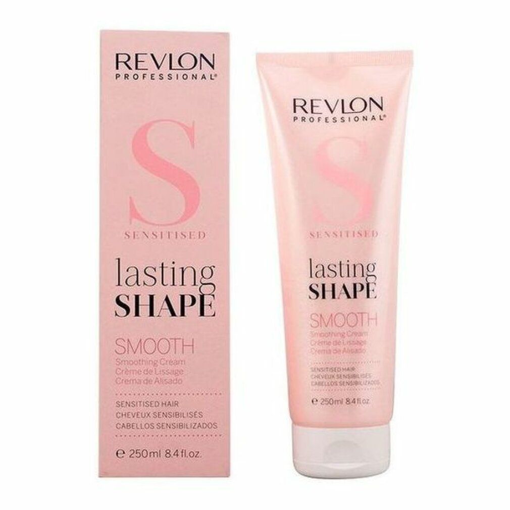 Rosa Tube und Schachtel. Aufschrift: Revlon Professional, Sensitised, Lasting Shape, Smooth. 250ml.