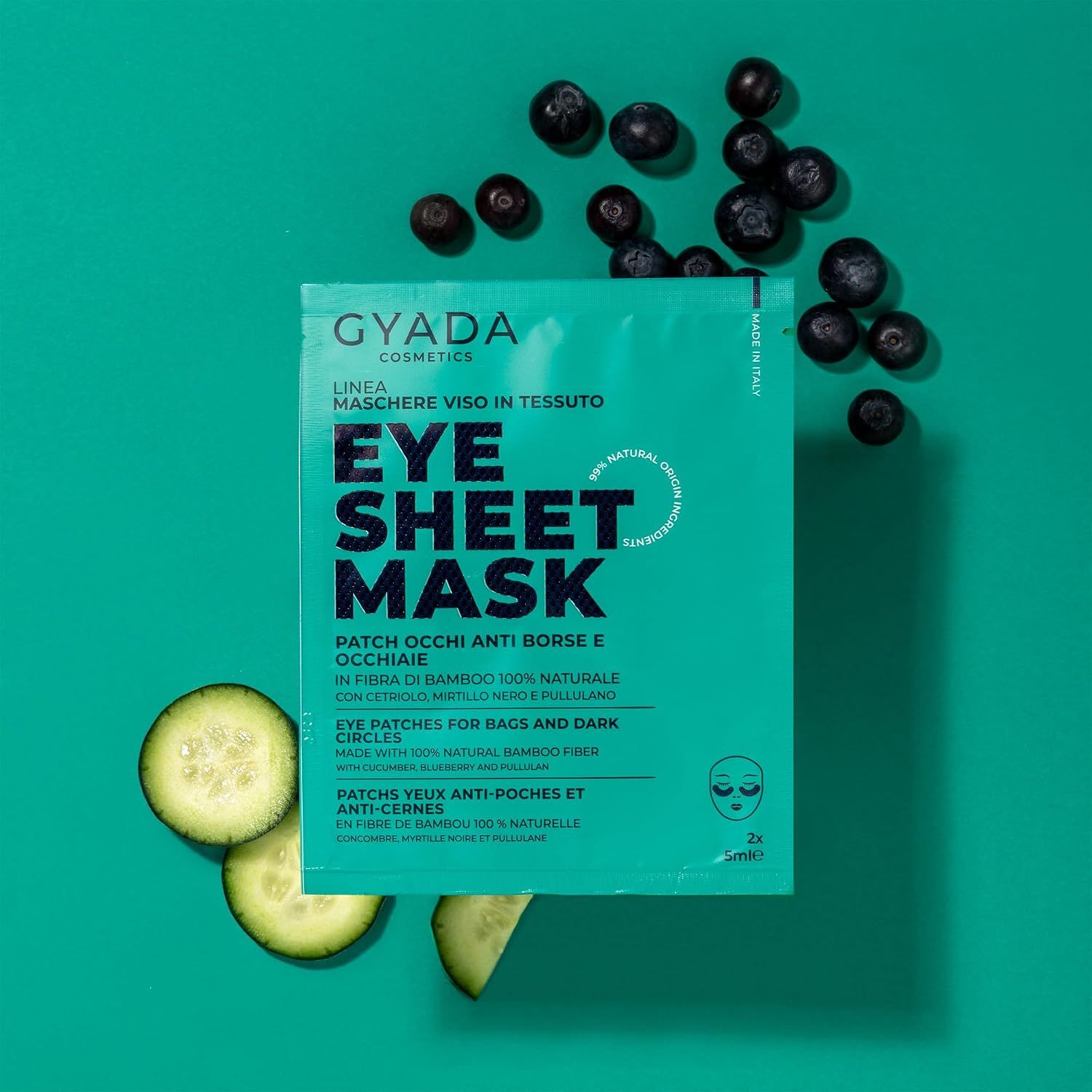 Gyada Kosmetik Augenpads Maske aus 100% Bambusfaser, 2x 5ml.