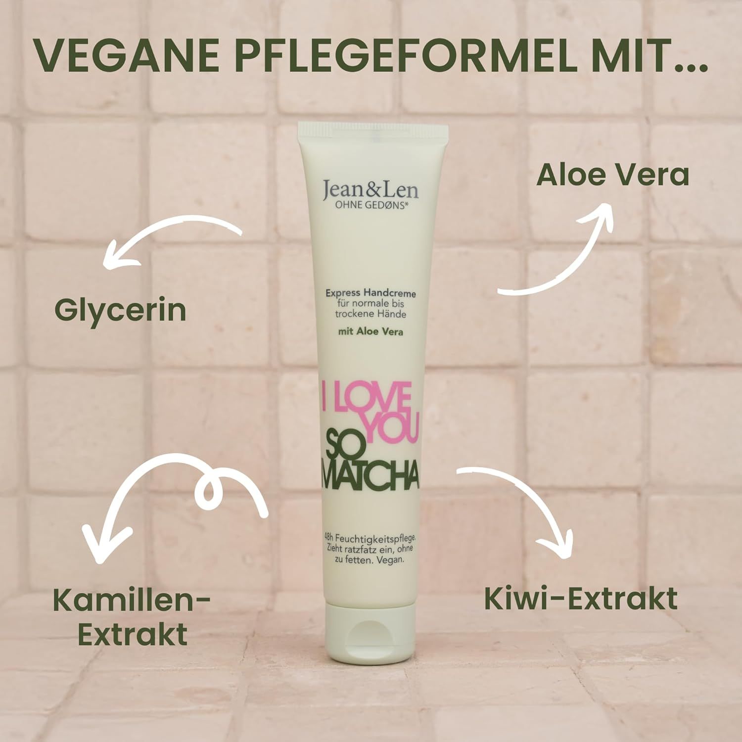 Jean & Len Handcreme I Love You So Matcha