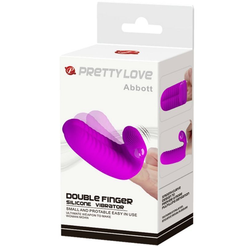 Pretty Love Abbott Doppelfingeraufsatz Vibrator mit Klitorisstimulation pink