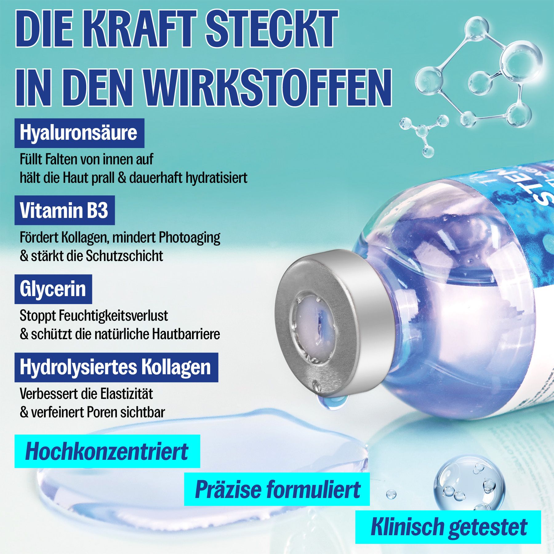 P-Beauty Gesichtsserum Stammzellen Serum für Anti-Aging Microneedling