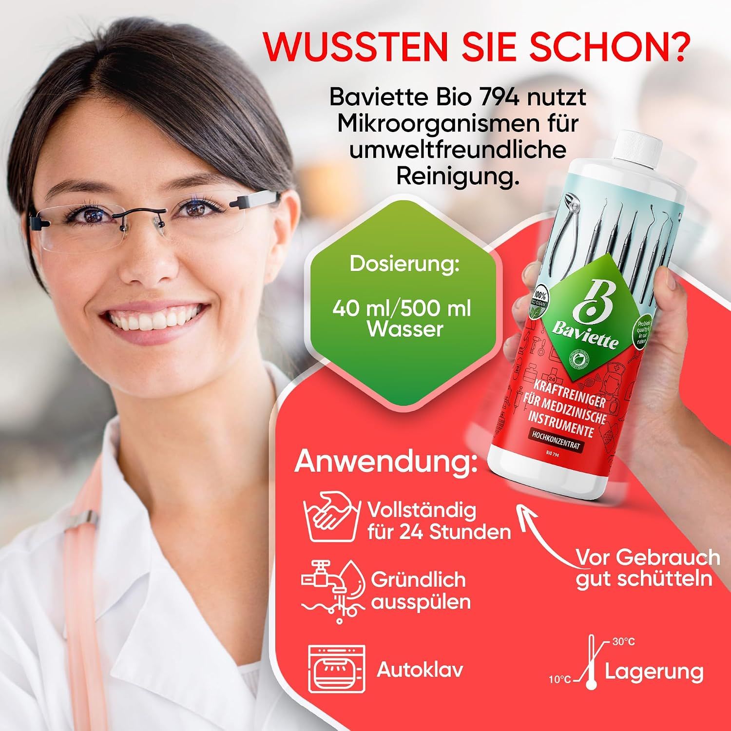 Baviette Spezialreiniger für empfindliche Instrumente in Praxis, Labor & Technik