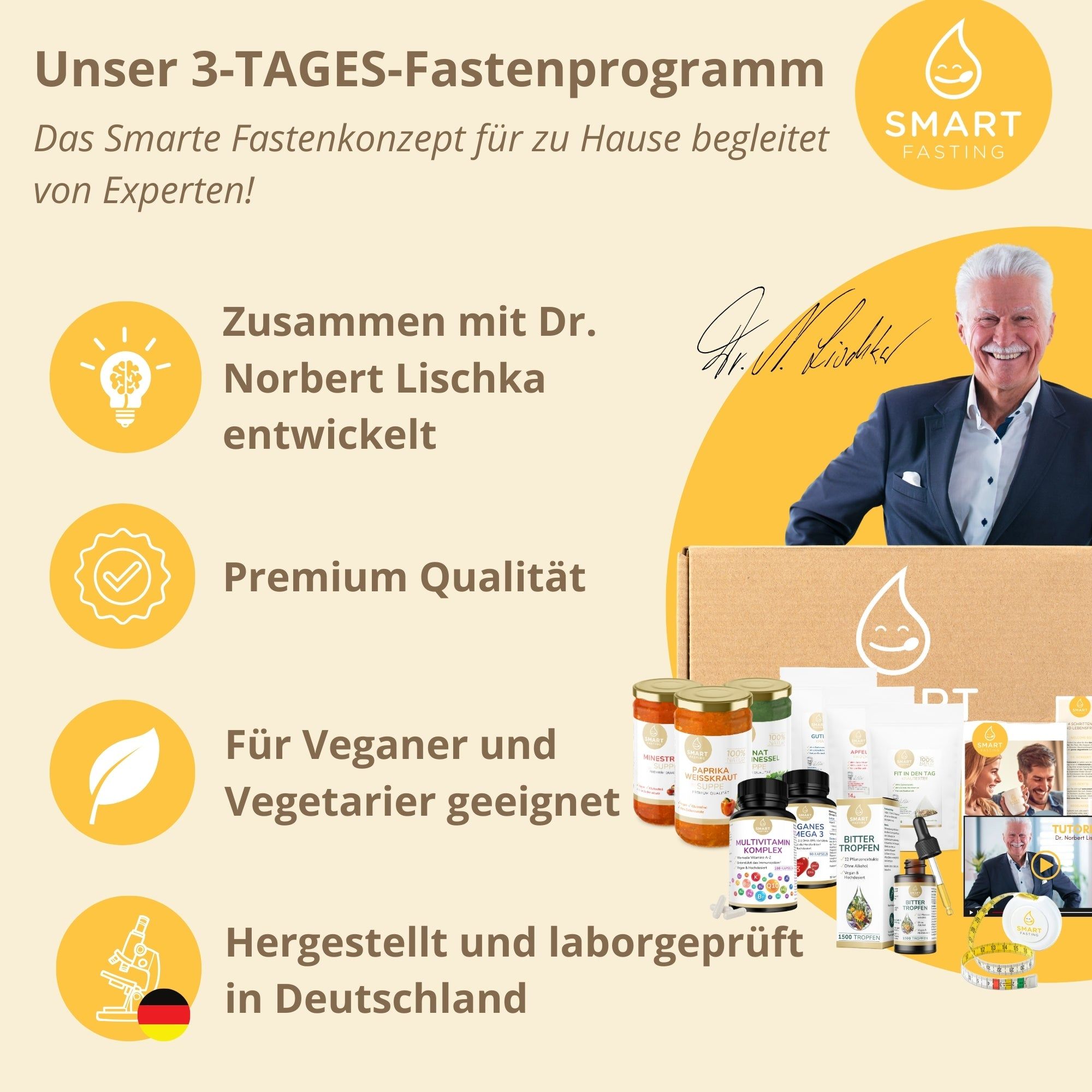 Smart Fasting® BALANCE THREE Fastenbox - 3 Tage - vegan, natürlich - Fasten nach Buchinger