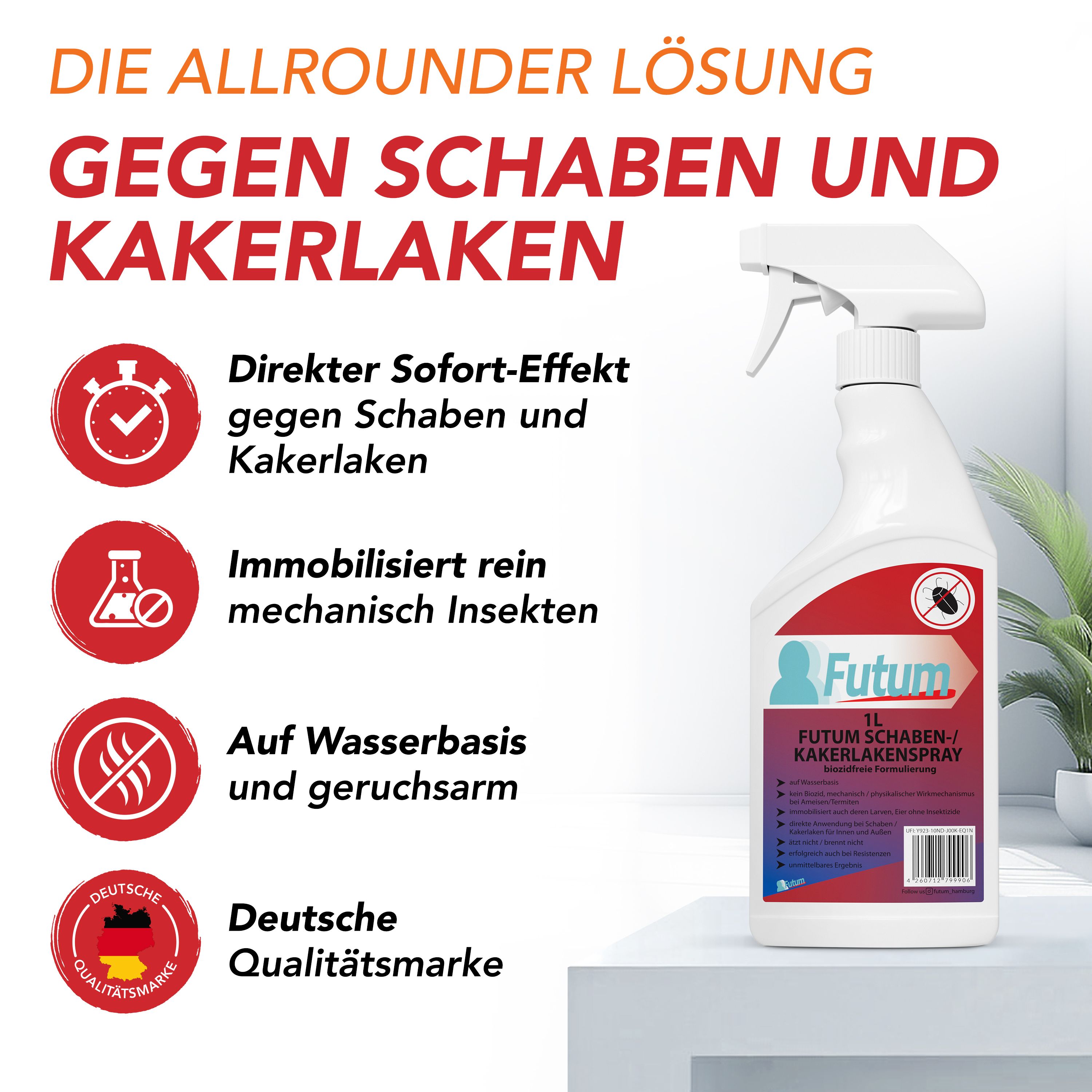 FUTUM 1L Schaben- / Kakerlakenspray