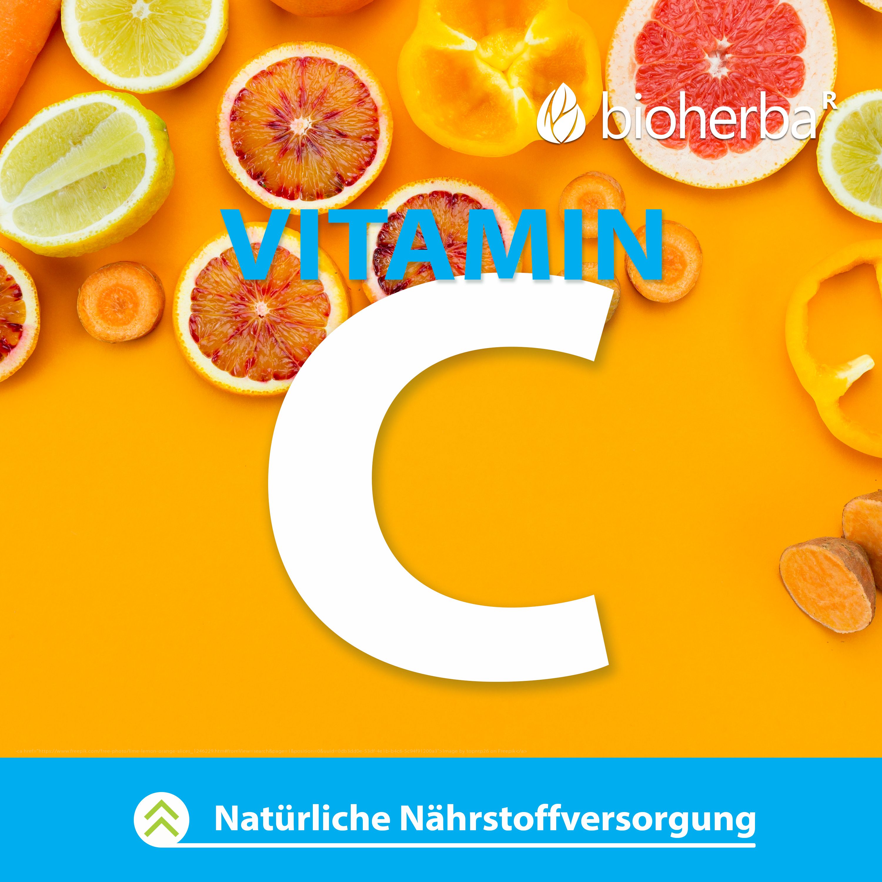 Vitamin C-Komposition mit Zitrusfrüchten. Orangen, Grapefruit, Zitrone und Karotten auf gelbem Hintergrund.