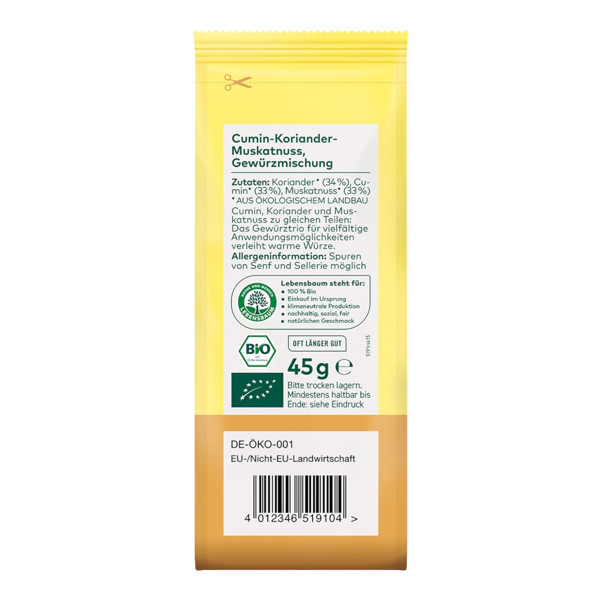 Bio Cumin Koriander Muskatnuss
