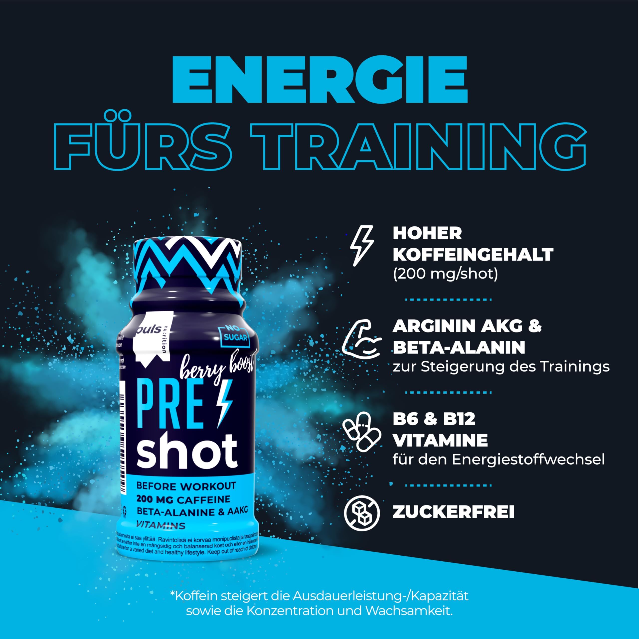 Puls Nutrition Pre Workout Shot Berry Boost