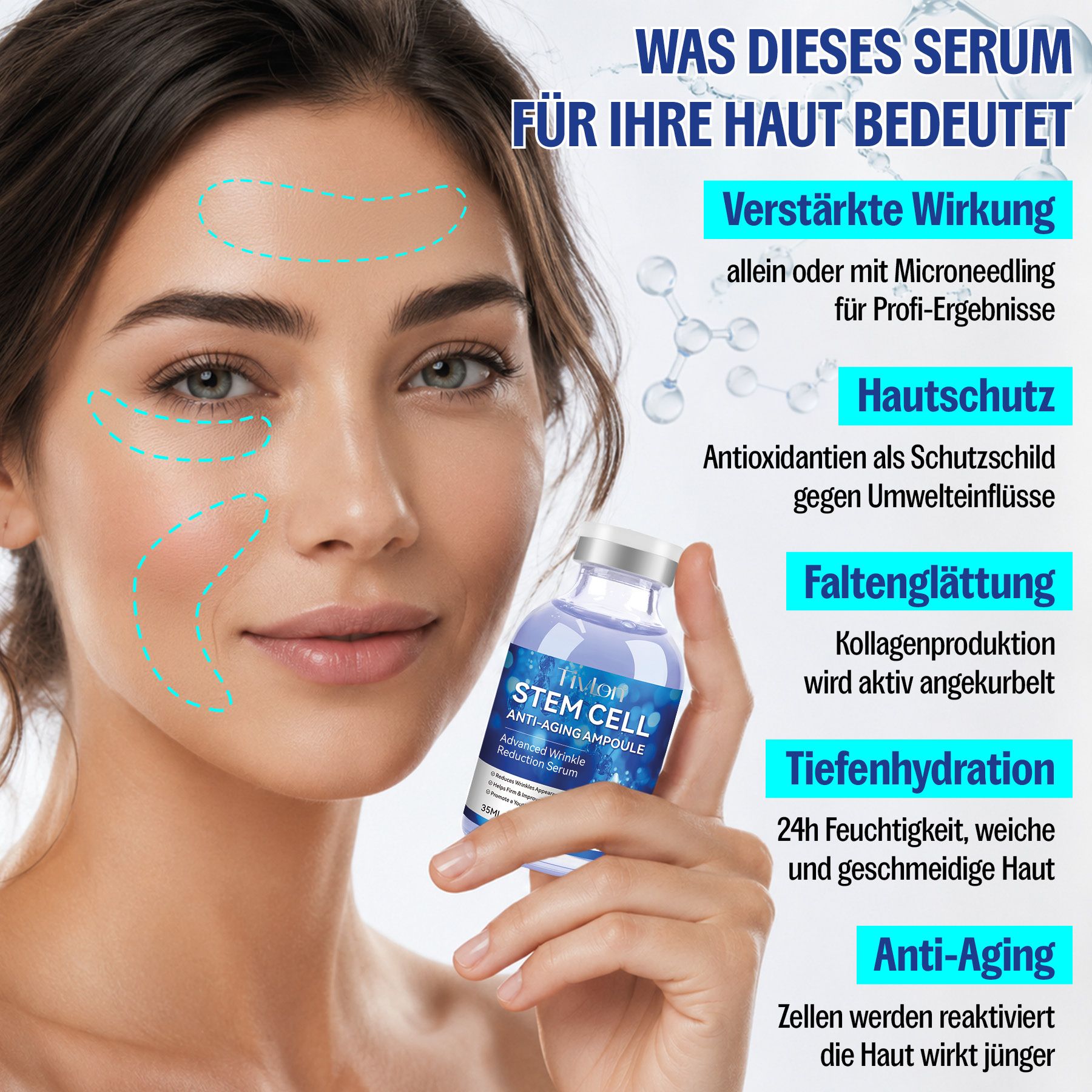 P-Beauty Gesichtsserum Stammzellen Serum für Anti-Aging Microneedling