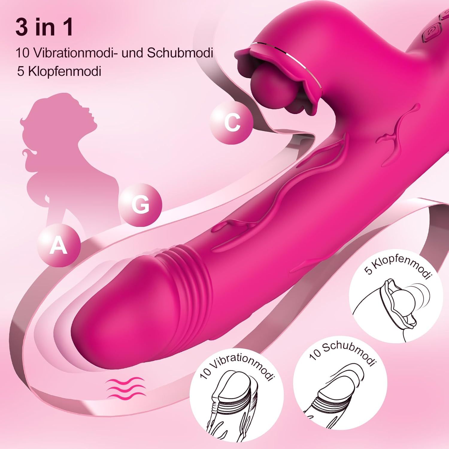 YICOCO Rabbit Vibratoren mit Klitorisstimulation