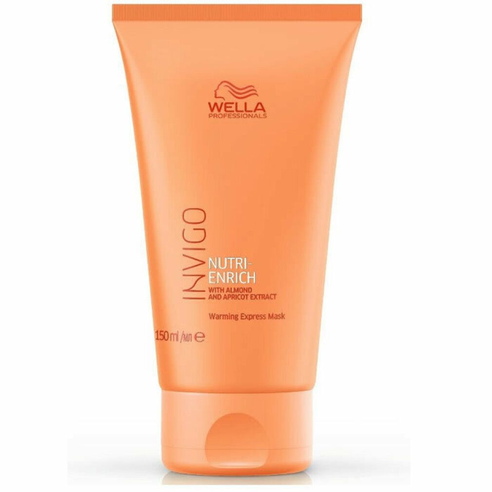 Wella Invigo Nutri Enrich Maske. Orangefarbene Tube mit Produktinformationen. 150ml.