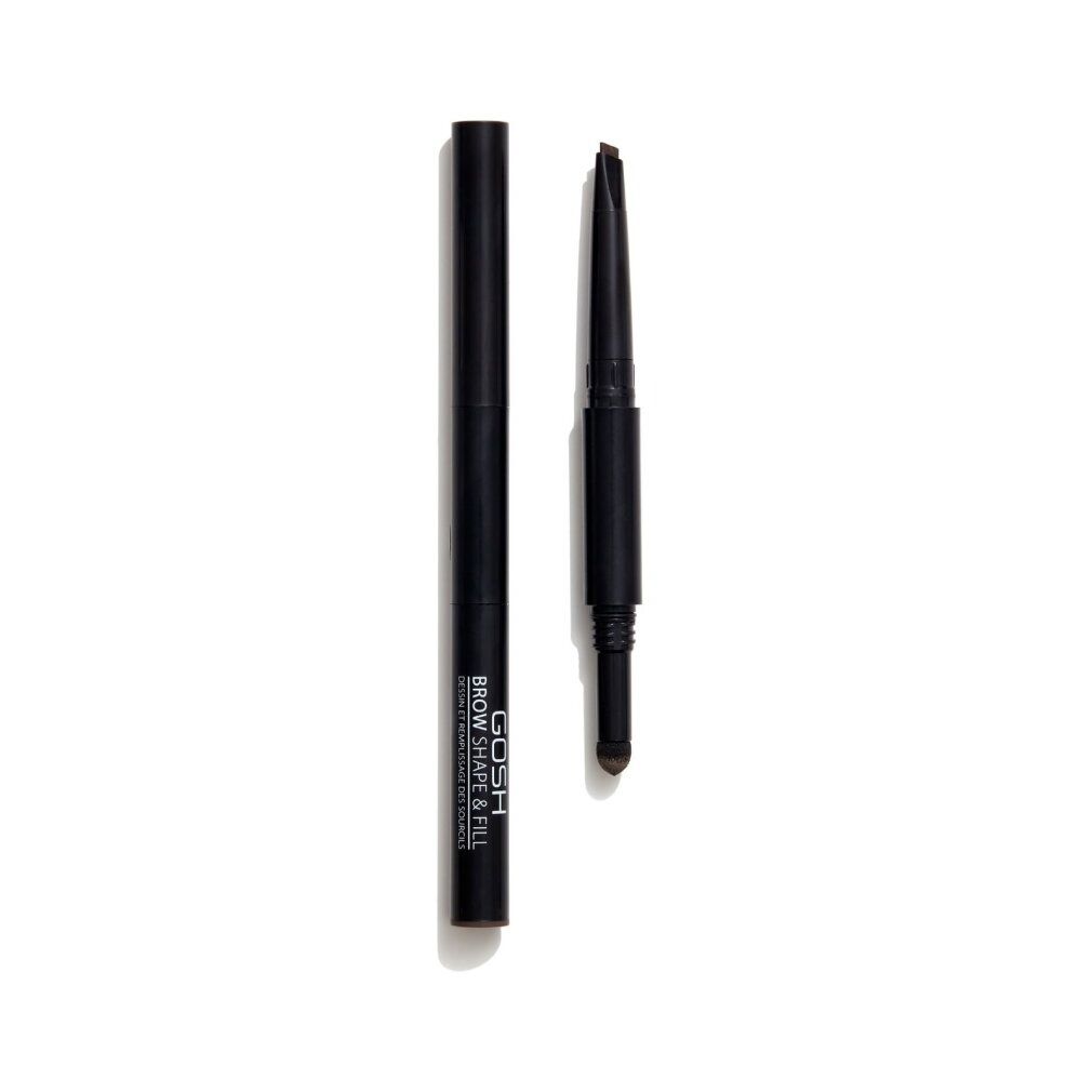 Gosh Brow Shape & Fill Stift und Hülse, Dunkelbraun.