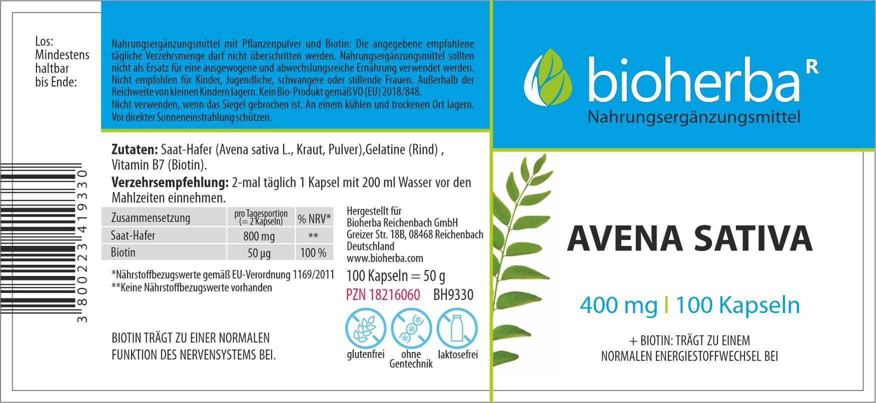 Bioherba Avena Sativa Kapseln
