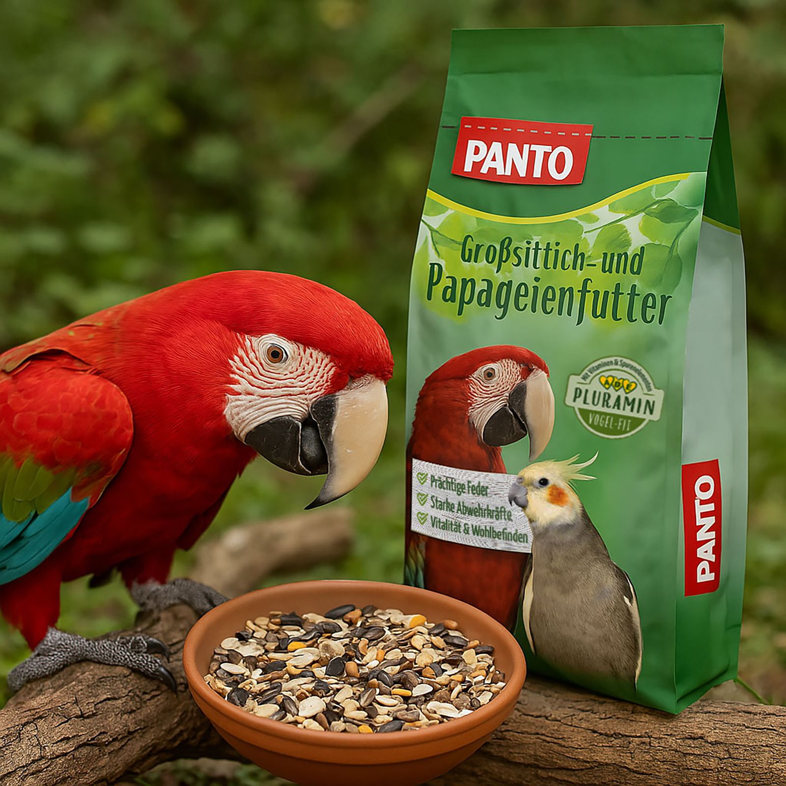 PANTO® Papageienfutter mit Pluramin®