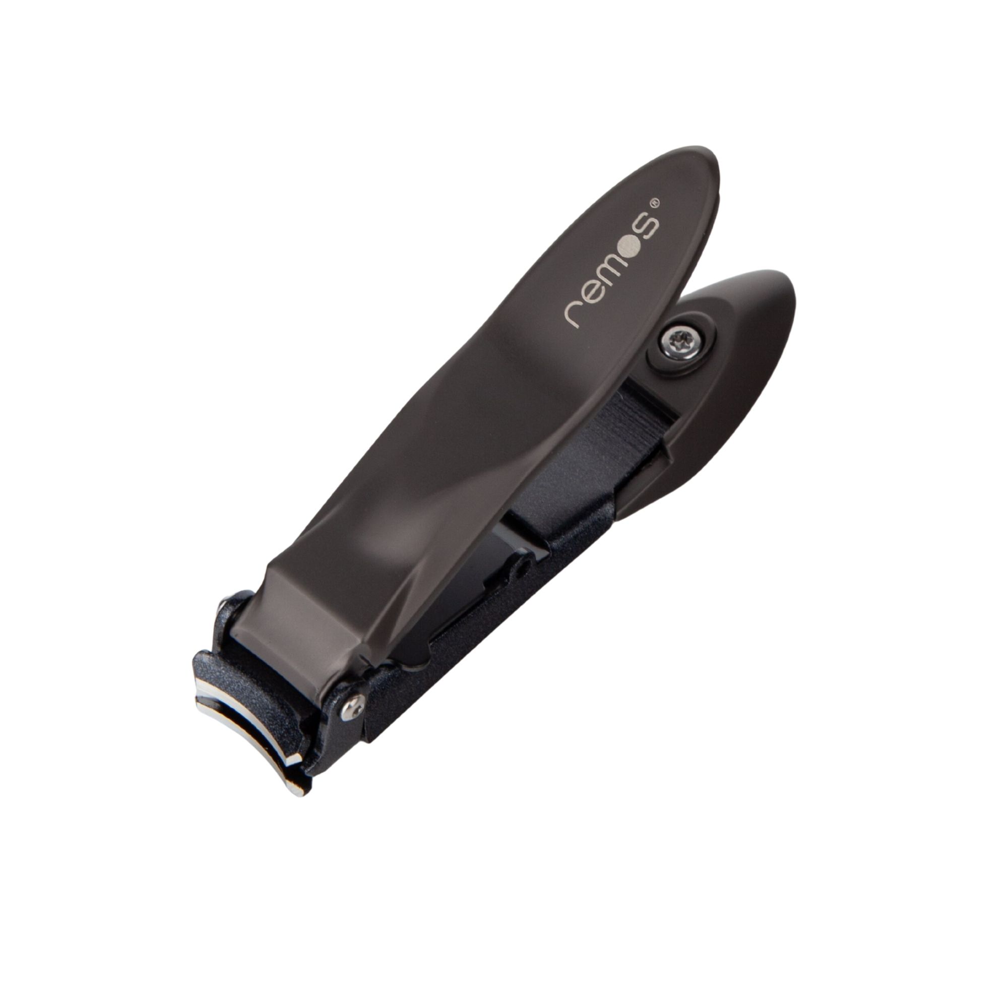 REMOS Nagelknipser aus rostfreiem Edelstahl mit Auffangbehälter in schwarz matt