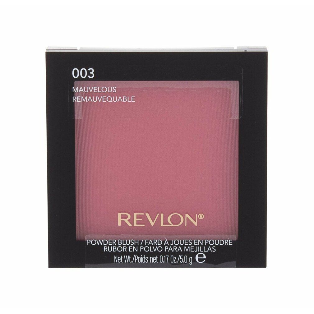Revlon Powder Blush Stick "Mauveolous" 003. Schwarze Verpackung mit rosafarbenem Rouge.