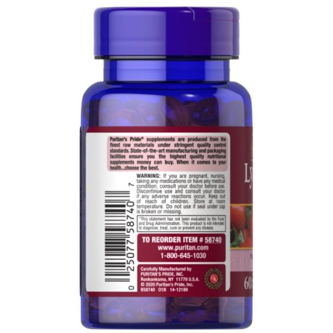 Puritan's Pride Lycopin 20 mg