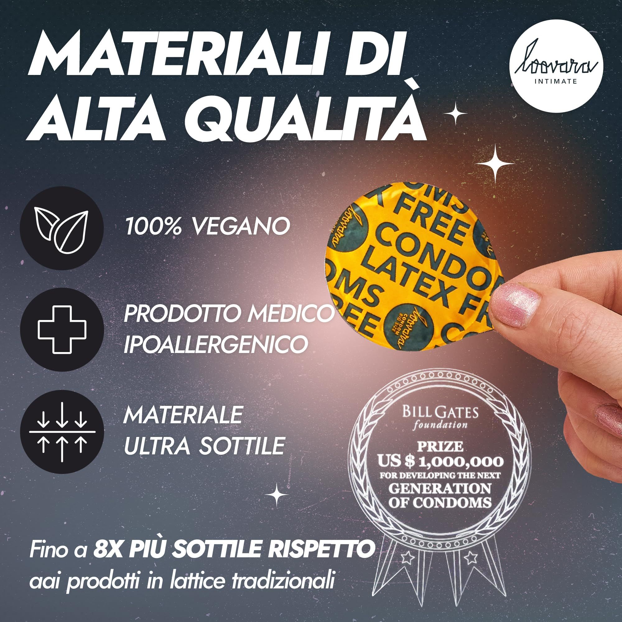 Loovara Kondome: Hochwertige Materialien, 100% vegan, medizinisch, hypoallergen, ultra dünn.