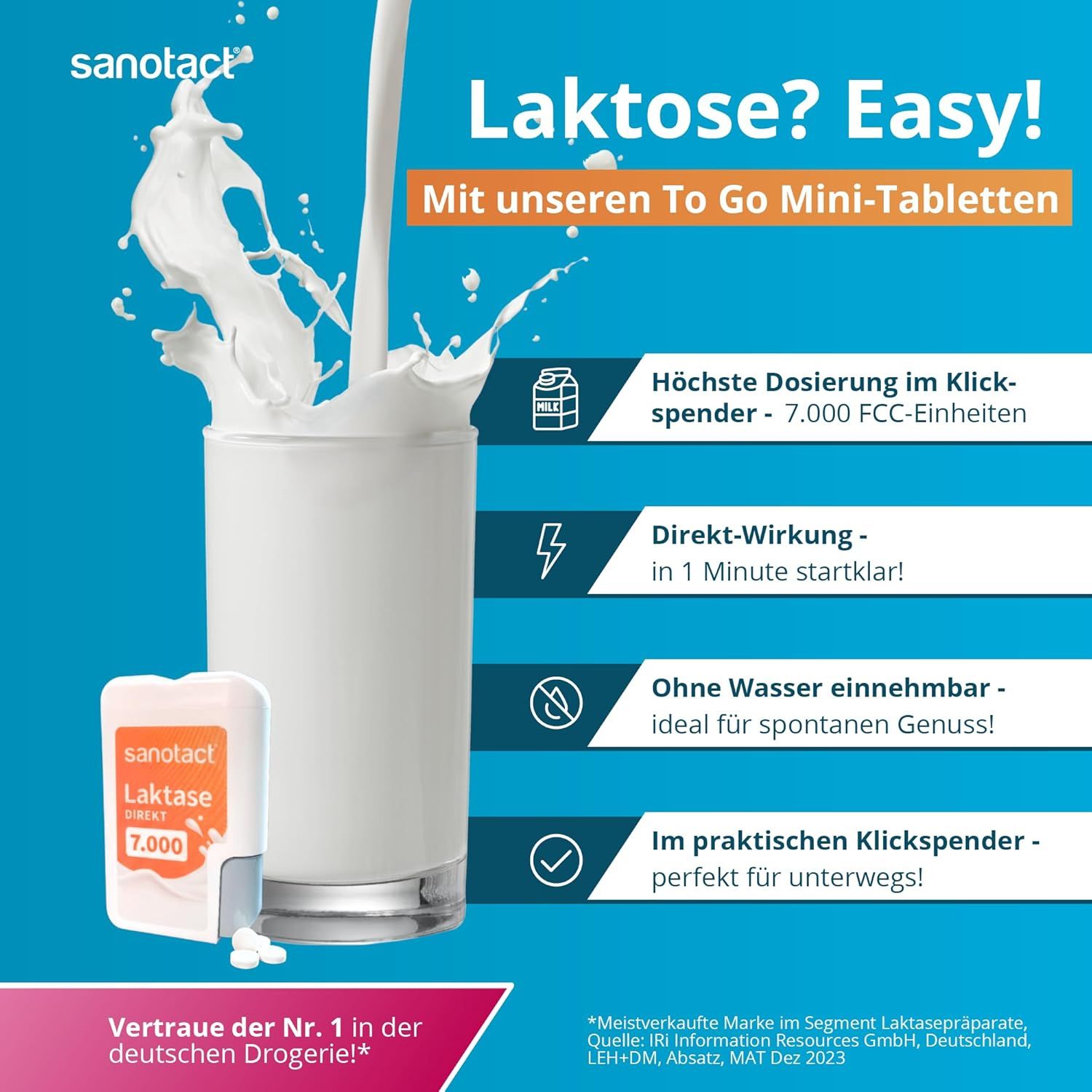 sanotact Laktase 7.000 DIREKT Tabletten