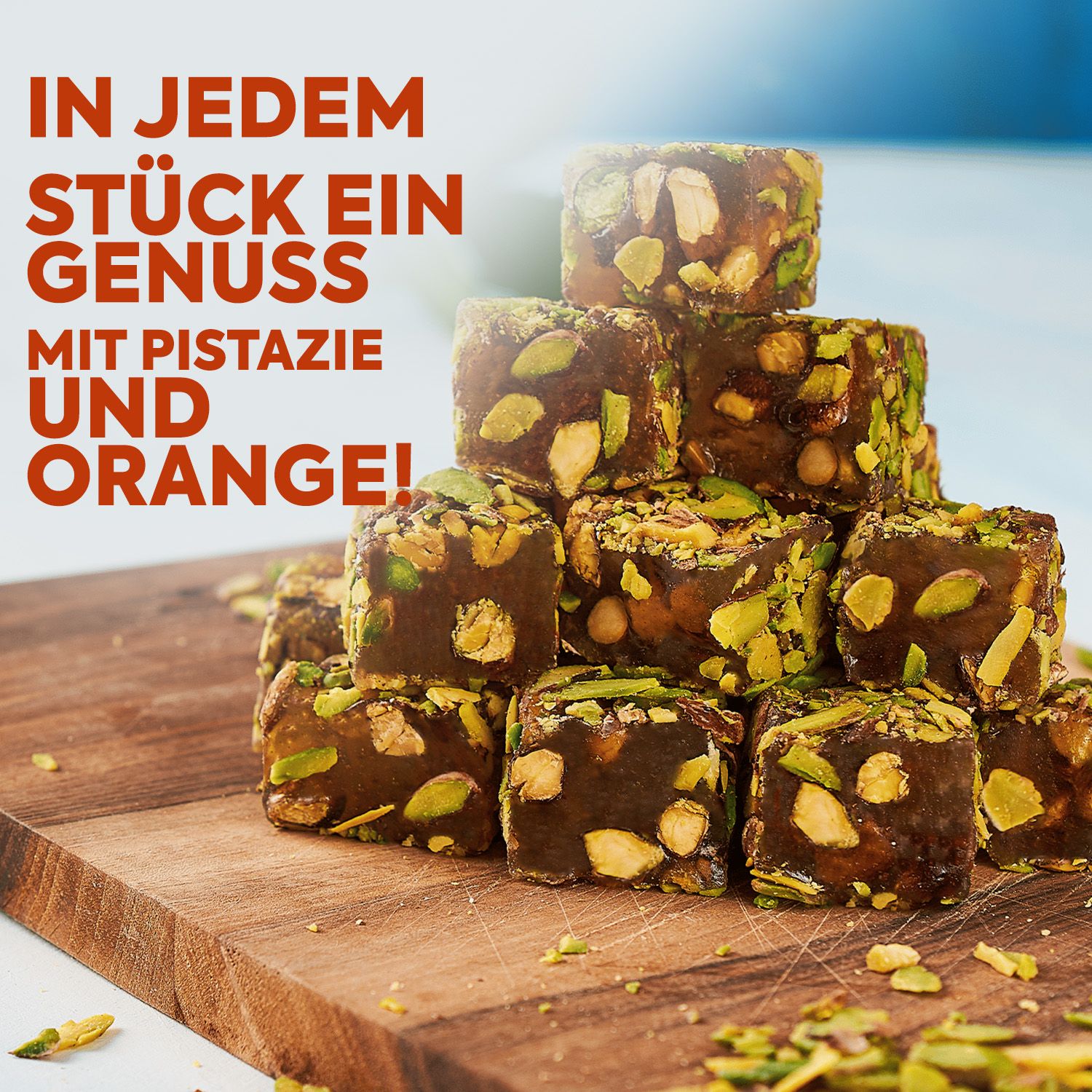 WeNatur Pistazien, Gemischten Nüssen und Orangenaroma Lokum