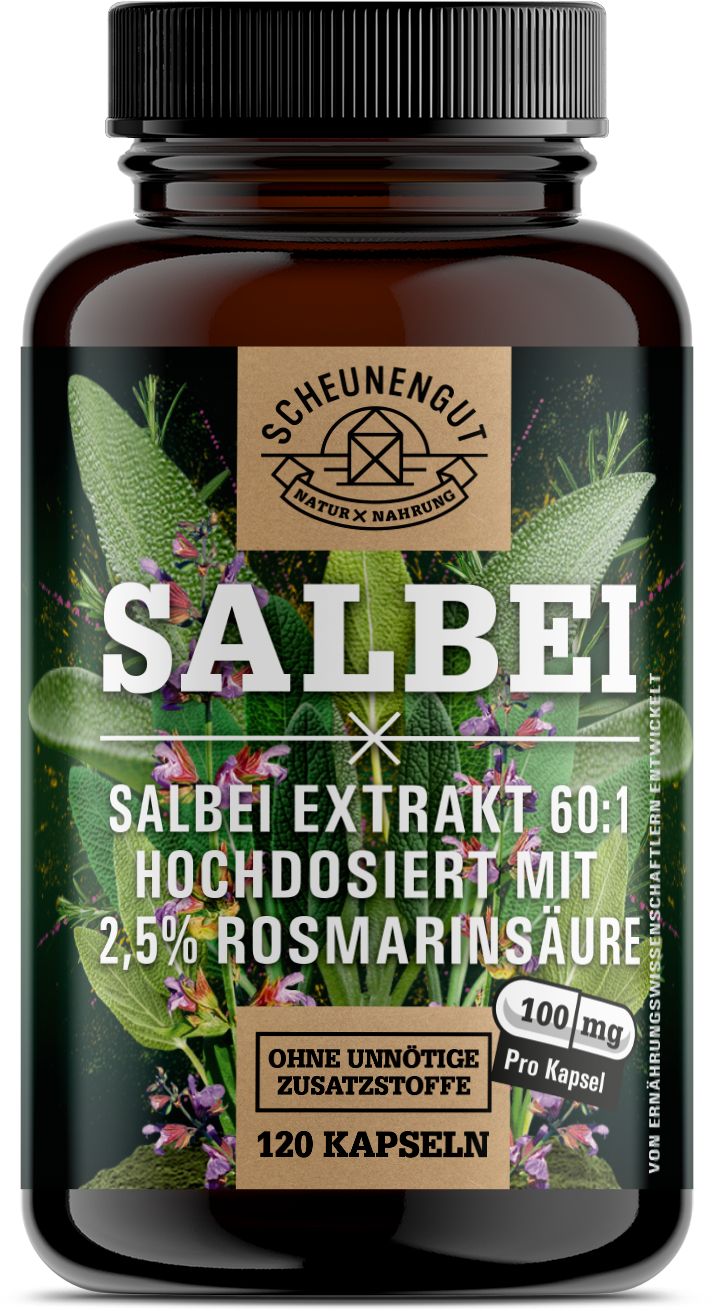 Scheunengut® Salbei Extrakt 60:1 | Hochdosiert mit mindestens 2,5% Rosmarinsäure