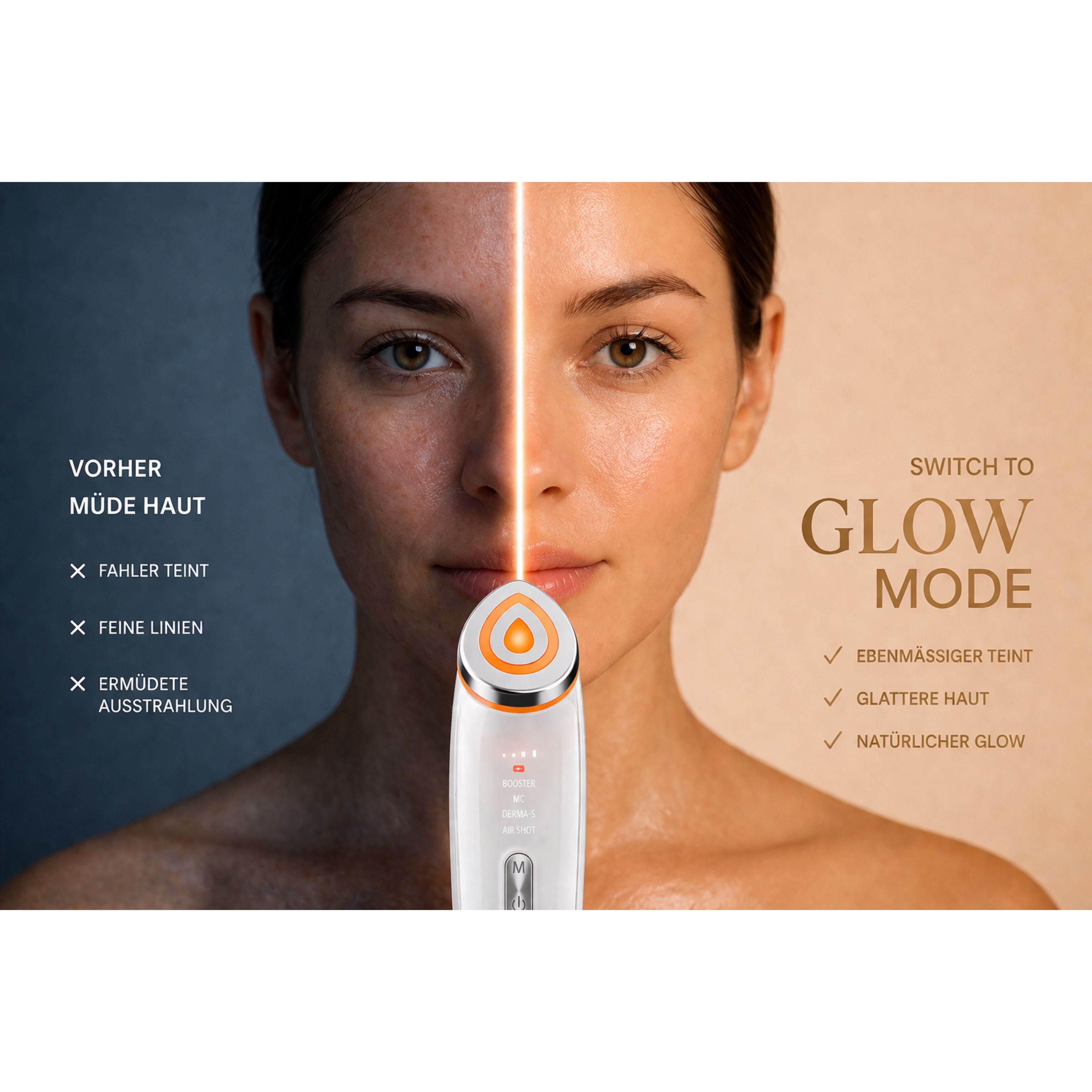 Lalano’S Cosmetics Gesichtsmassagegerät Lumina Glow 6-in-1 mit 4 Modi & 6 Technologien