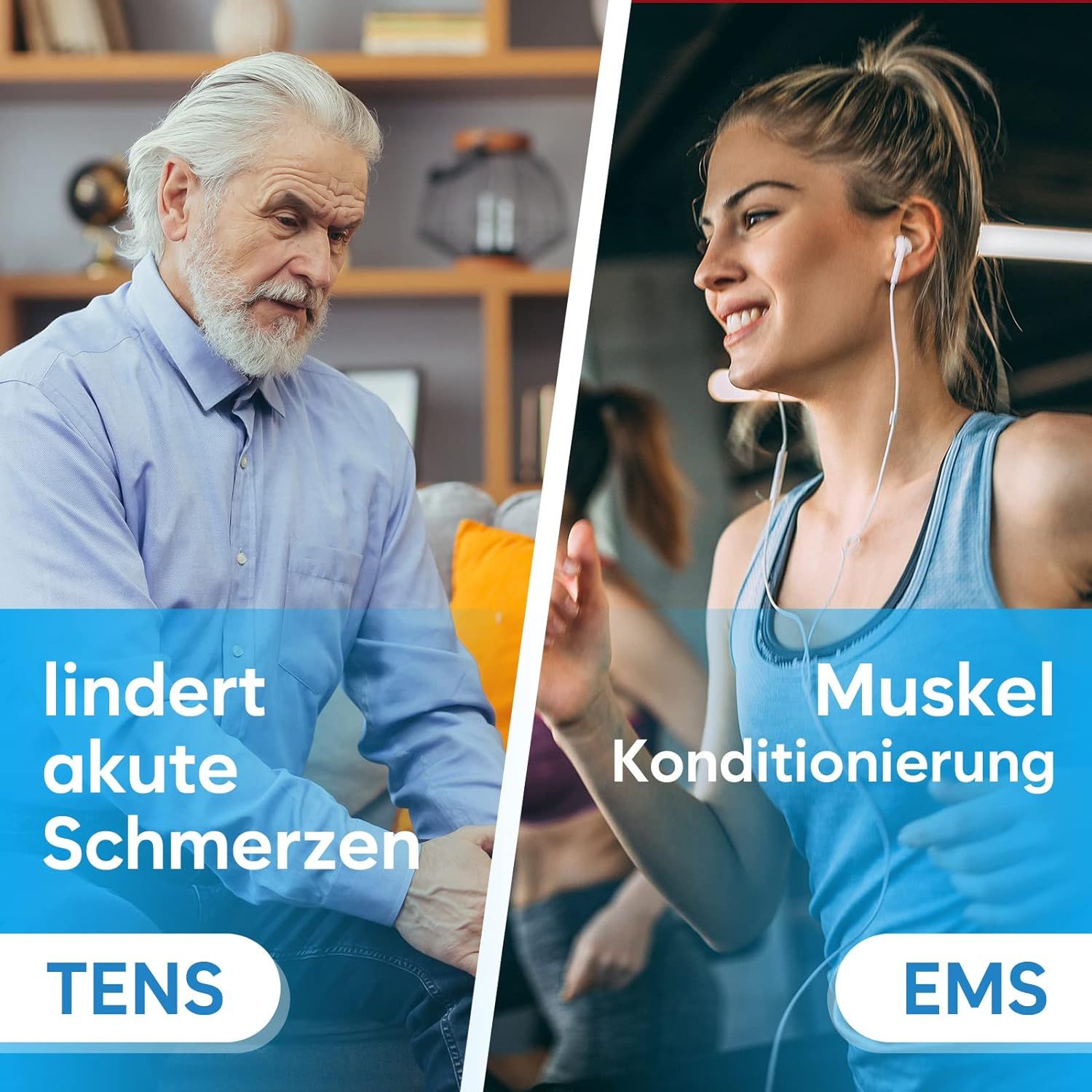 Easy@Home TENS-Gerät Schmerztherapie:  Reizstromgerät Elektrostimulationsgerät