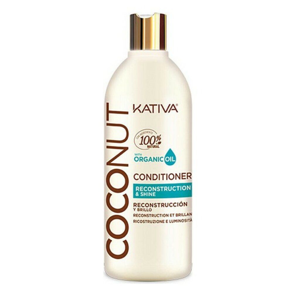 Kativa Coconut Conditioner Flasche mit 100% natürlichem Bio-Kokosöl.