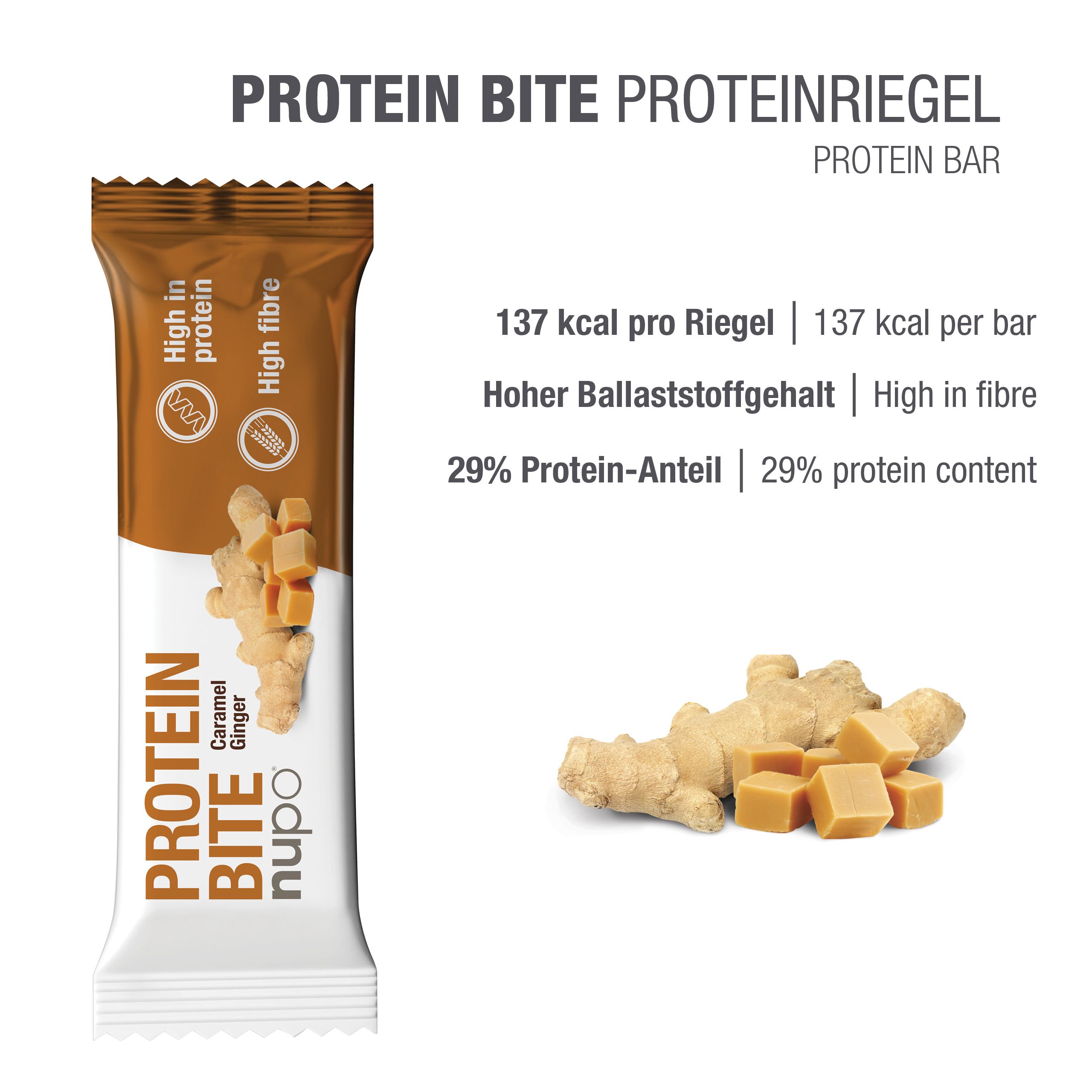 nupo Protein Bite Caramel Ginger