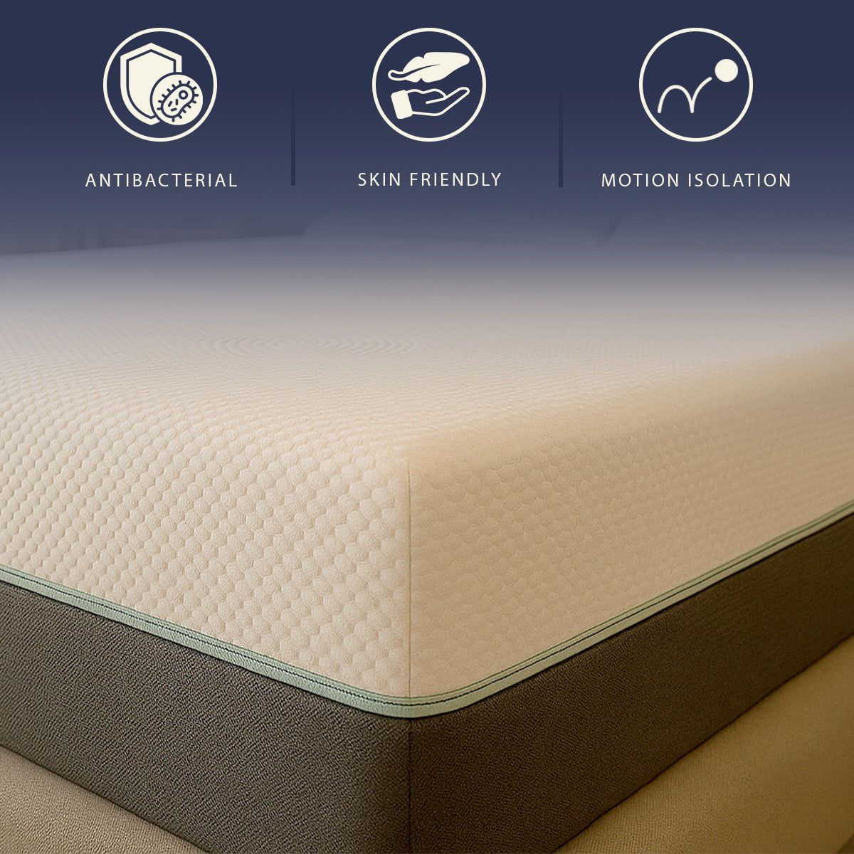 The White Stone Matratze 90x190 Taschenfedern und Memory Foam Hoch 25 cm