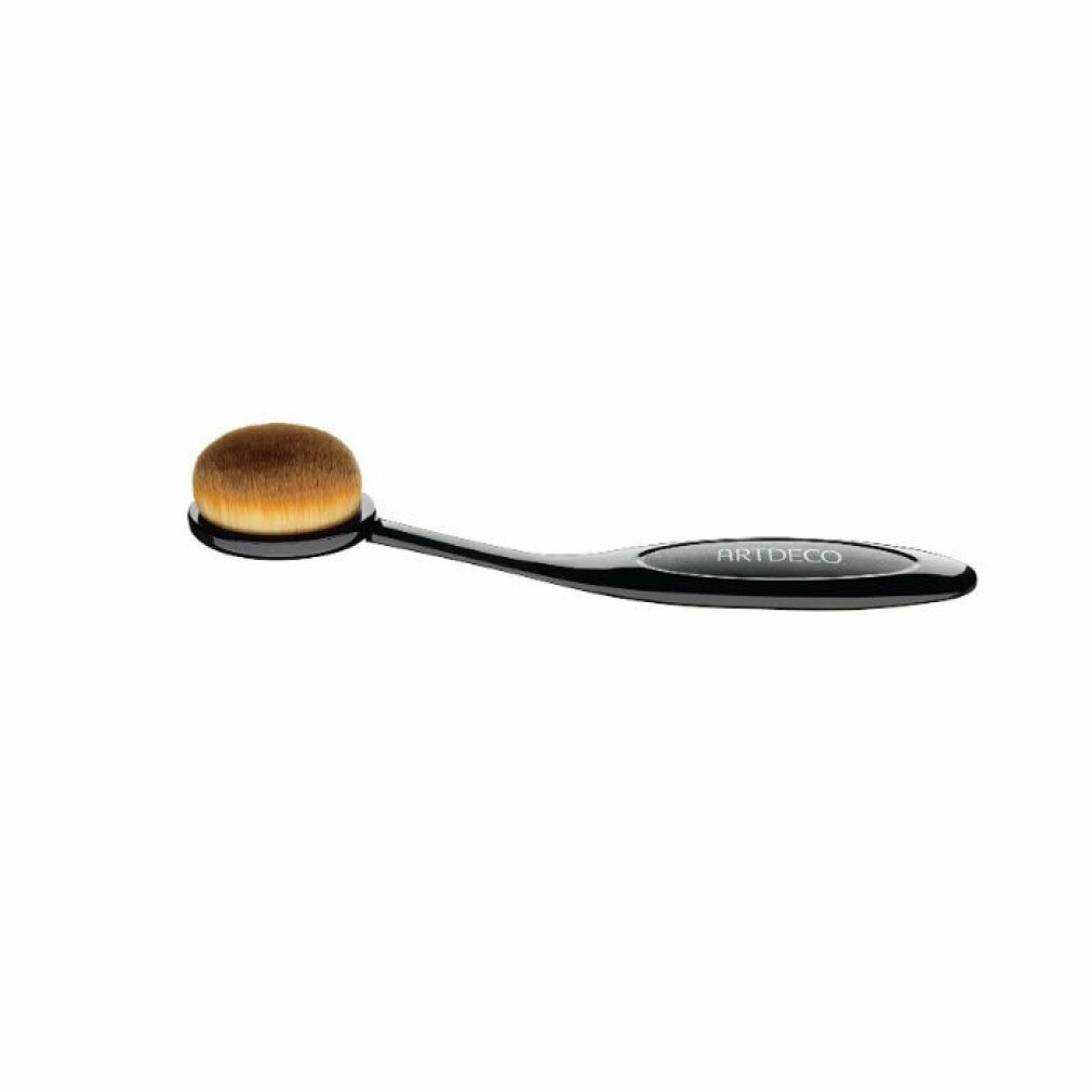 Schwarzer Make-up-Pinsel mit ovalem Bürstenkopf und dem ARTDECO-Logo auf dem Griff.