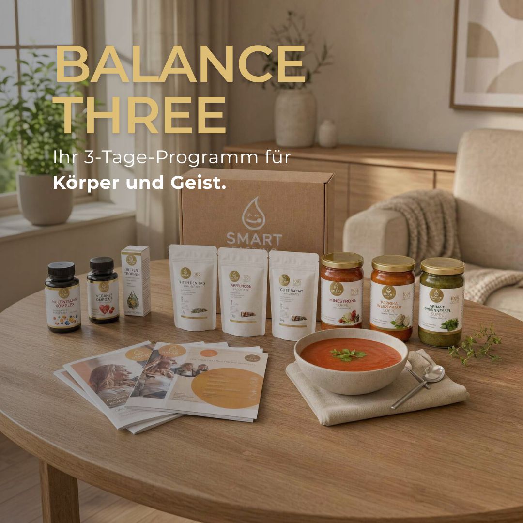 Smart Fasting® BALANCE THREE Fastenbox - 3 Tage - vegan, natürlich - Fasten nach Buchinger