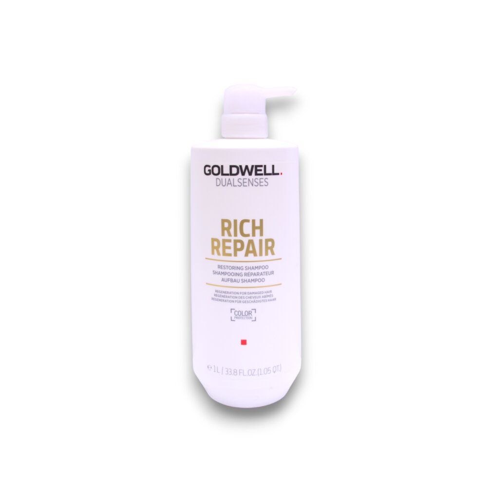 Goldwell Dualsenses Rich Repair Shampoo, 1L Flasche mit Pumpspender.