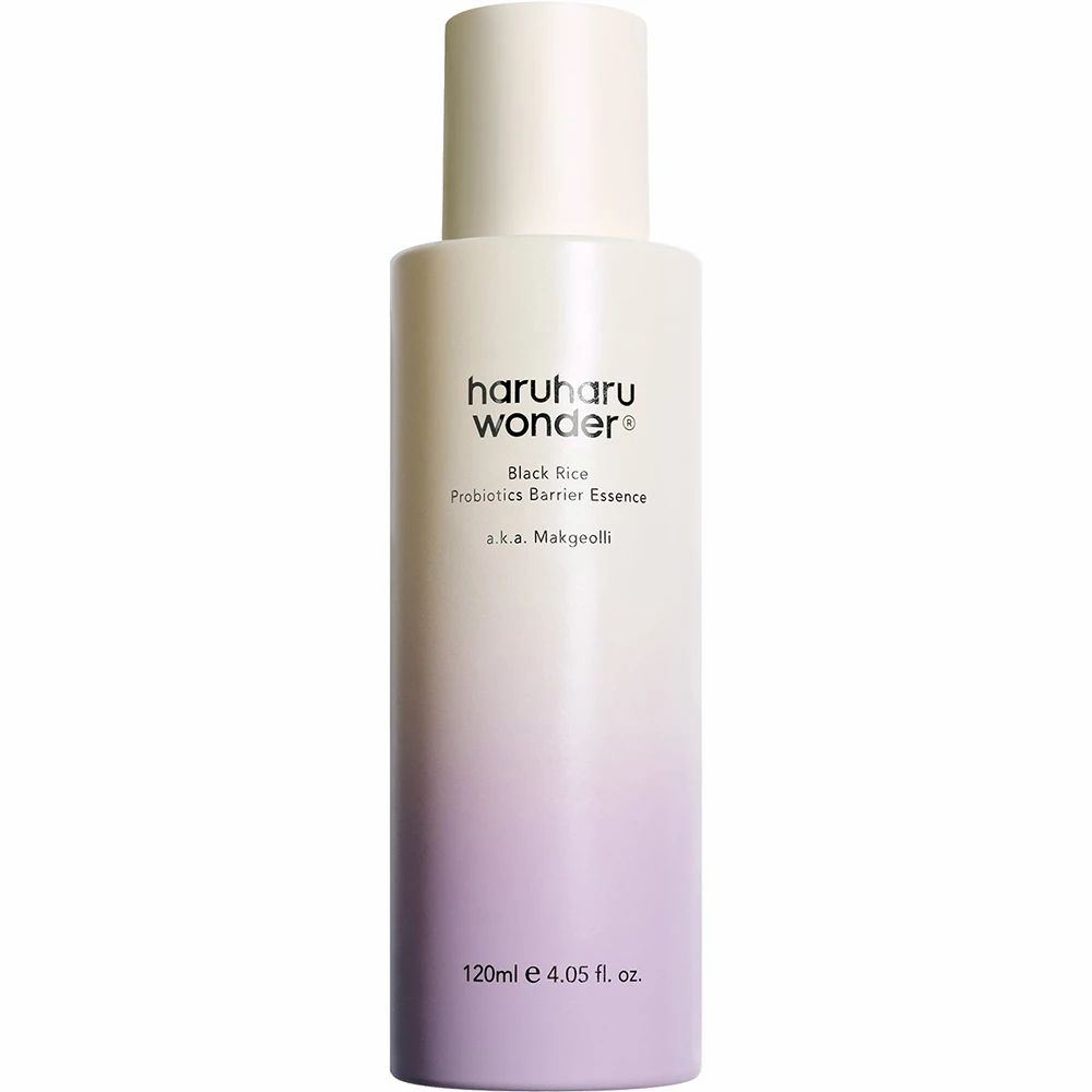 Flasche Haruharu Wonder Black Rice Probiotics Barrier Essence mit 120ml Inhalt.