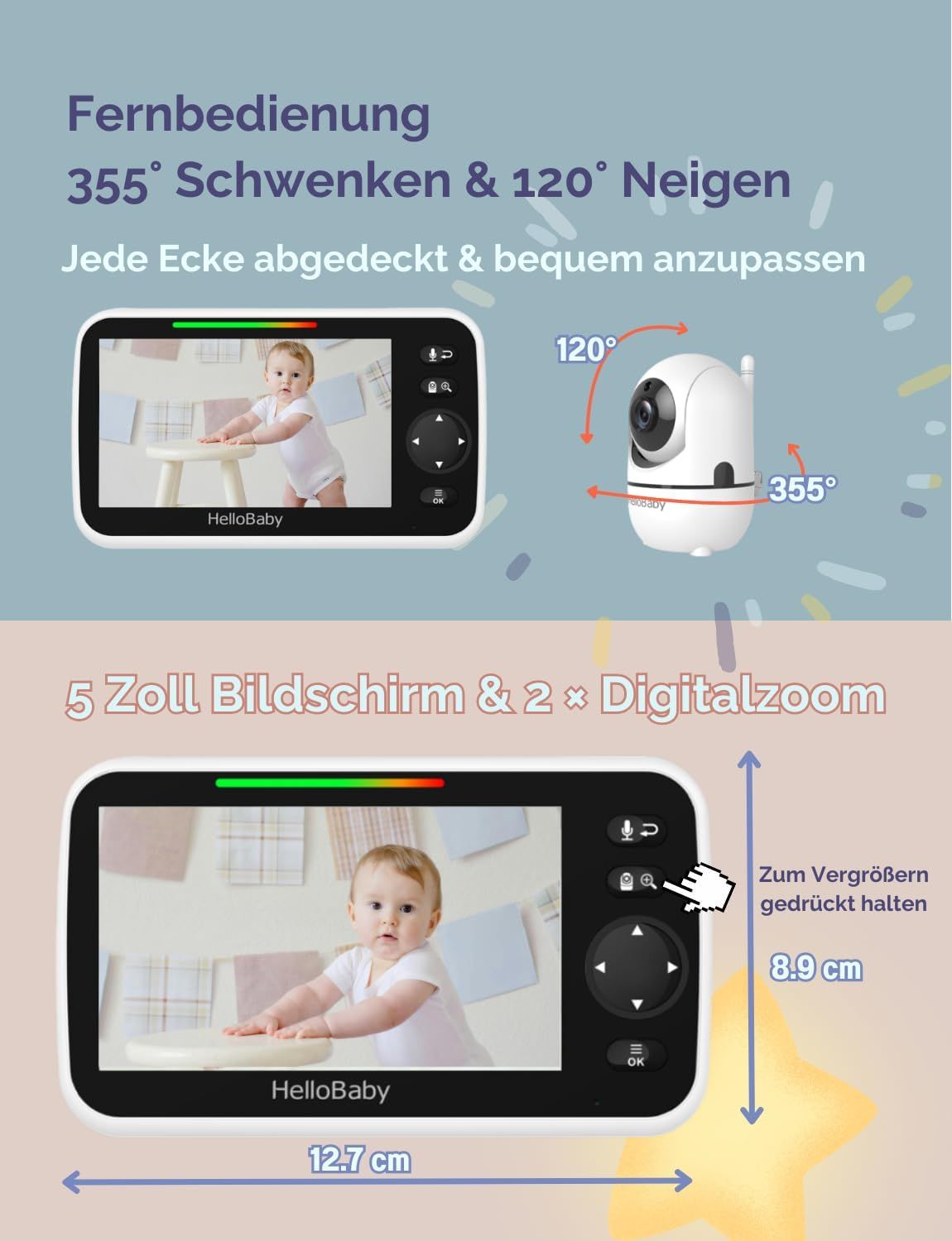 HelloBaby Babyphone mit Kamera