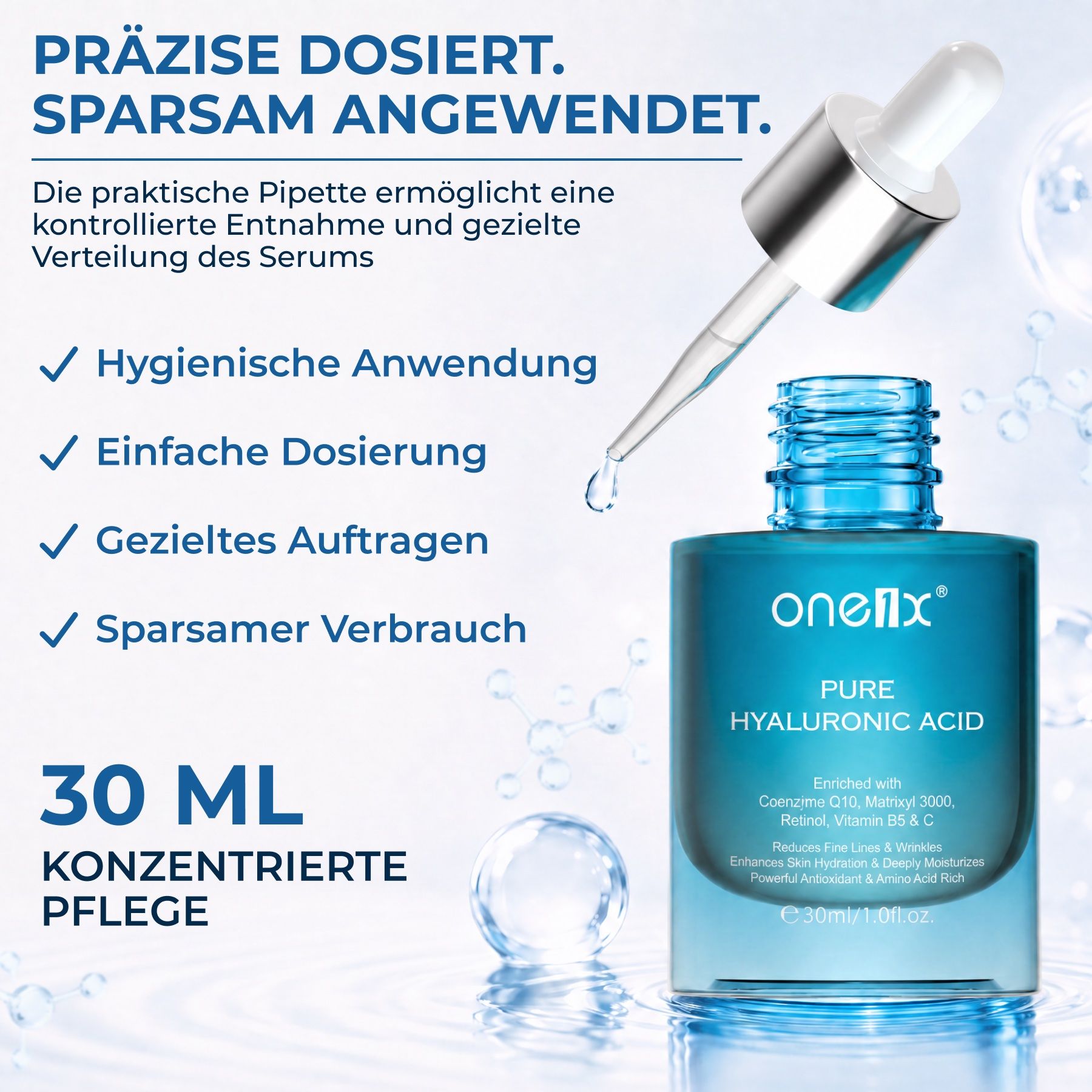 P-beauty Hyaluronic Acid Serum Hyaluronsäure Anti Aging für Gesichtspflege