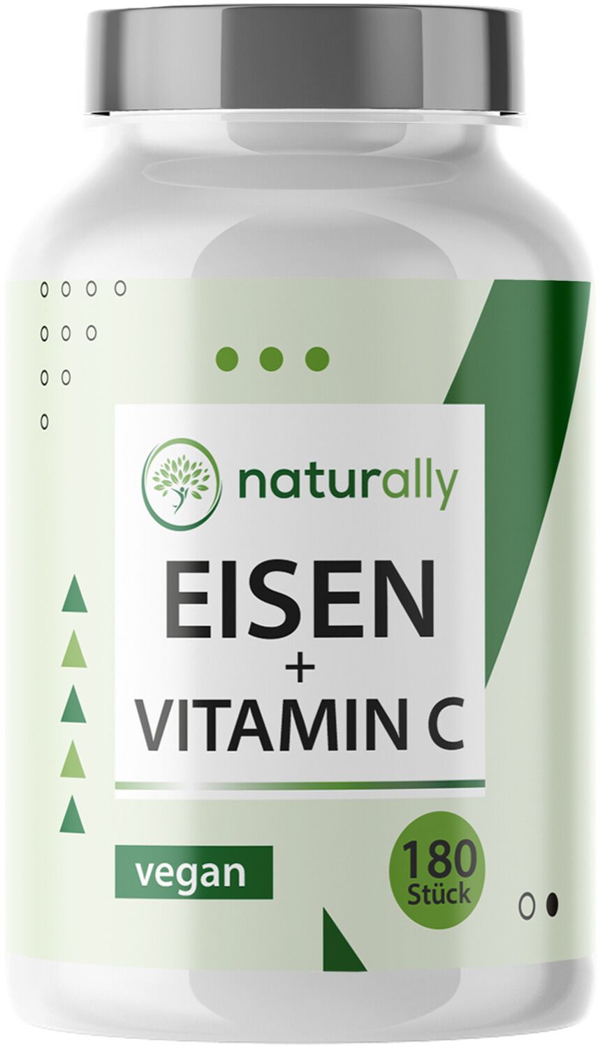 naturally Eisen und Vitamin C | 20mg Eisenbisglycinat, 40mg Vitamin C