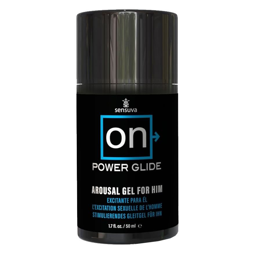 Sensuva On Power Glide Arousal Gel for Him, 50 ml Flasche.
