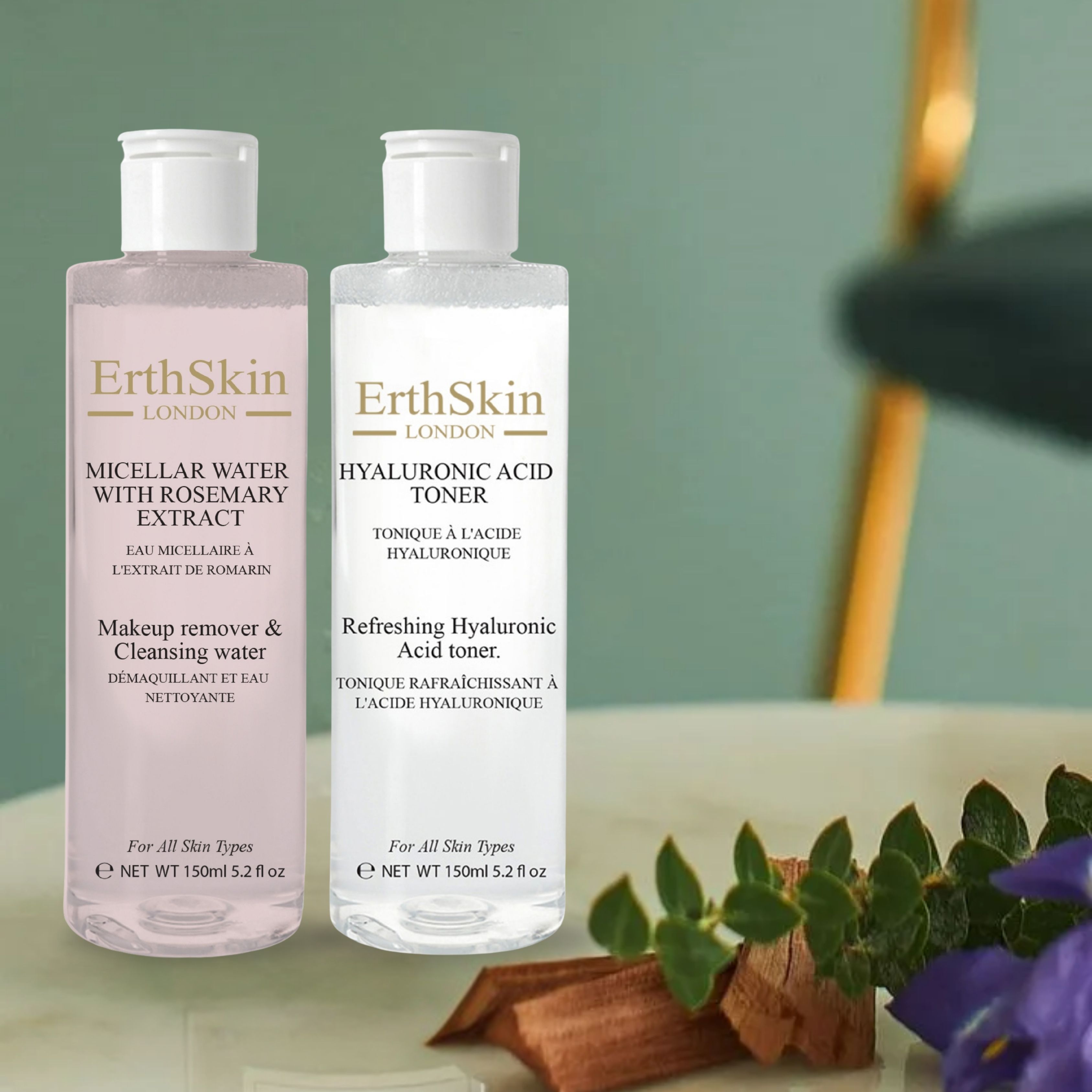 ErthSkin London Erfrischender Hyaluronsäure-Toner + Mizellenwasser