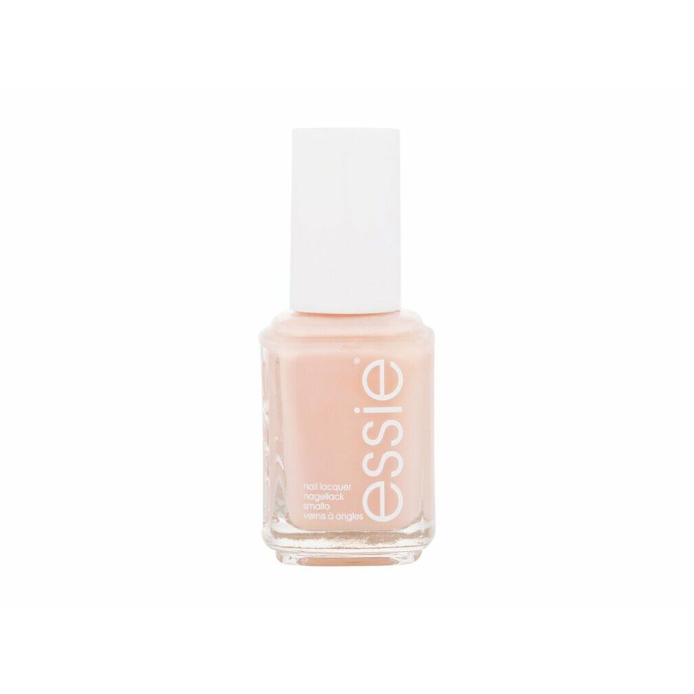 Essie Nagellack in hellem Pfirsichton mit weißem Deckel.
