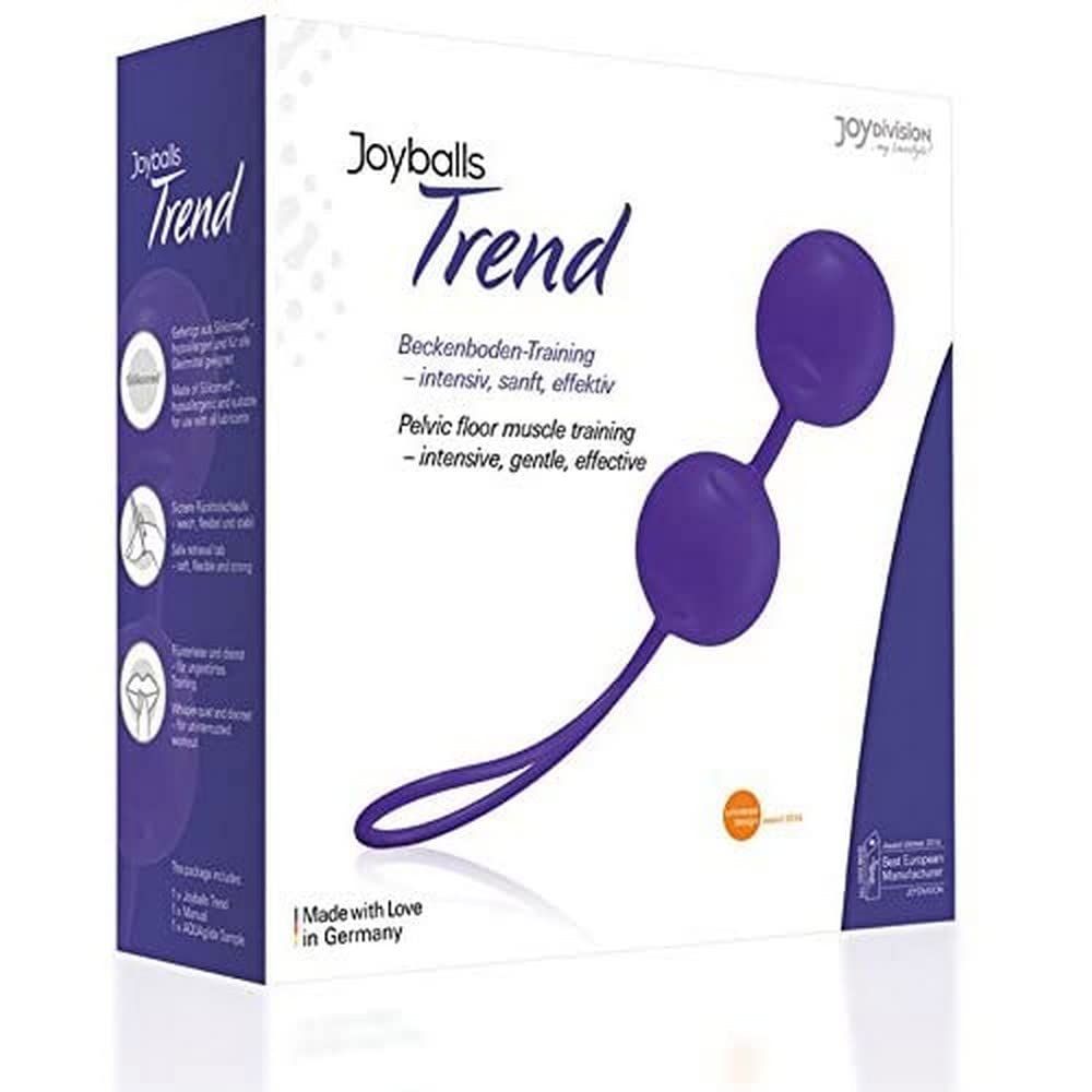 Joyballs Trend violette Beckenbodentrainer in Verpackung.